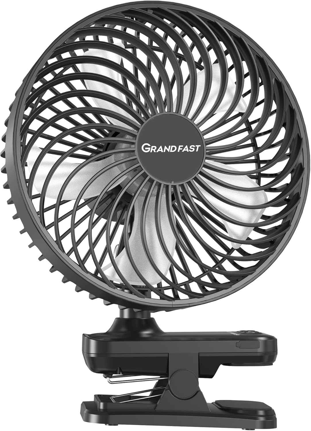 10000mAh Clip On Fan, 42H Run, Quiet & Auto Oscillating Table Fan, Rechargeable 4 Powerful Speeds, Battery Operated Desk Fan for Camping Outdoor Travel RV Home Bedroom Office Co-Branded with AMACOOL