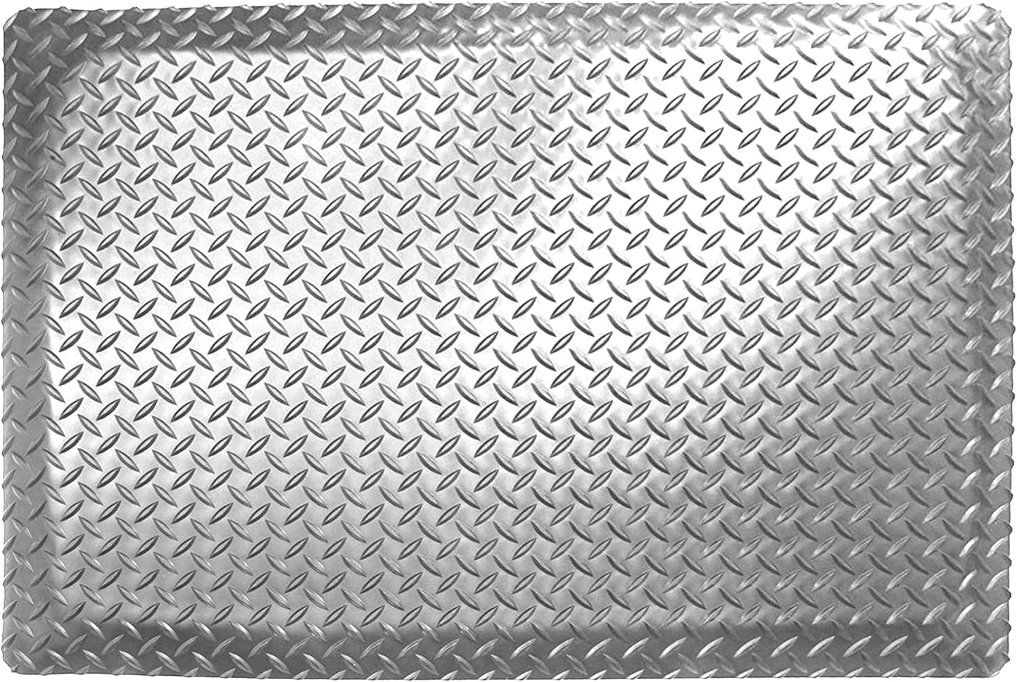 American Classic Diamond Plate Anti-Fatigue Gray Mat, Industrial Ergonomic Comfort Standing Mat for Work, Home, Garage, Office, 9/16" Thick, Free 16” x 18” x 0.75” Knee Pad, Made in USA (4'x6')