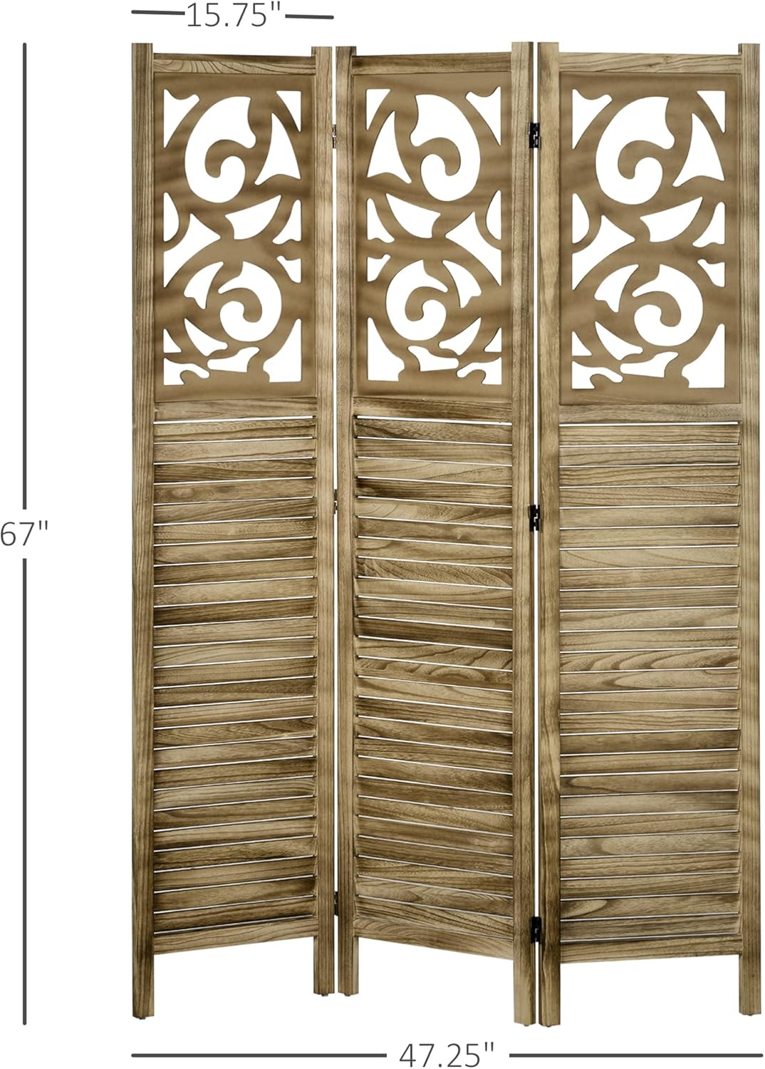 NicBex Room Divider 3 Panel Room Dividers with Floral Design Partition Room Dividers and Folding Privacy Screens 5.5 FT Wall Divider for Home, Office, Room Separation,47.25"W x 0.75"D x 67"H, Brown - Lumora Desk
