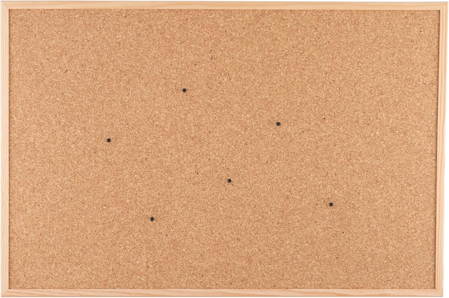Go4Cork Framed Cork Bulletin Board - 35.4”x 23.6” | Premium Double-Sided Pine Frame Eco Cork Memoboard | Office, Home & Classroom Organization Decor | Pushpins & Set Up Accessories Included - Lumora Desk