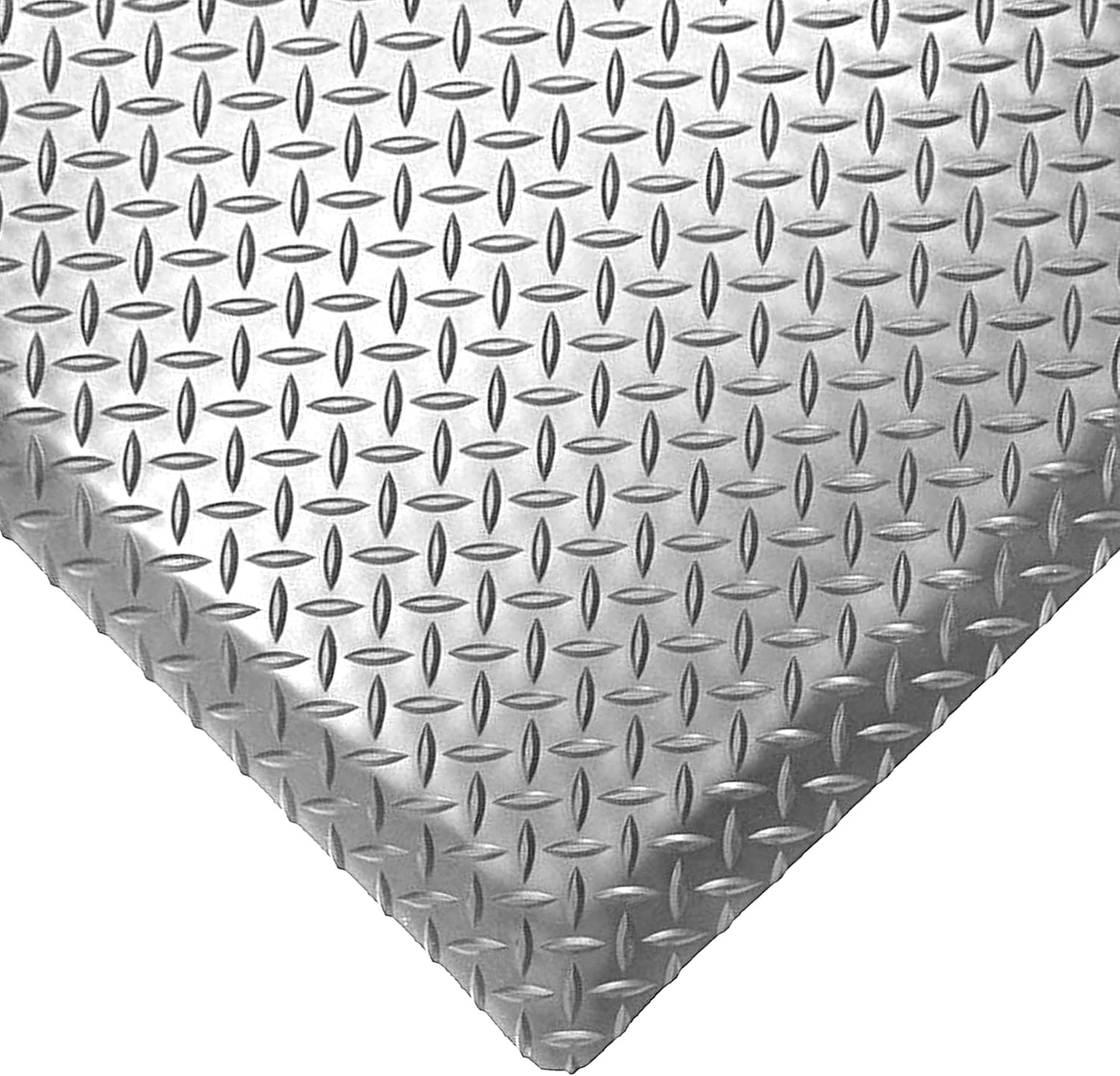 American Classic Diamond Plate Anti-Fatigue Gray Mat, Industrial Ergonomic Comfort Standing Mat for Work, Home, Garage, Office, 9/16" Thick, Free 16” x 18” x 0.75” Knee Pad, Made in USA (4'x6')