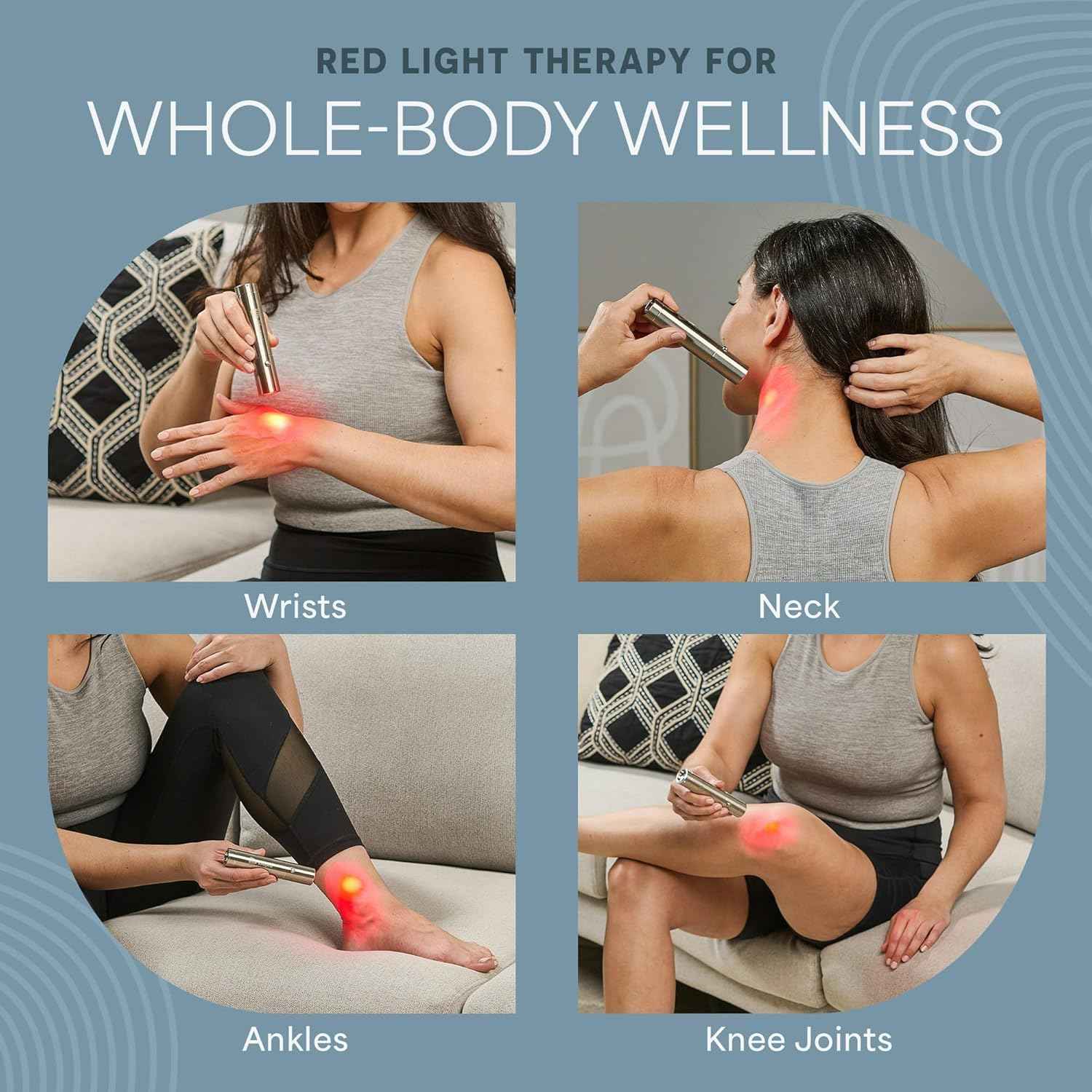 LifePro Near Infrared Red Light Therapy for Body Joints & Muscles Wellness Support, Lumicure Portable Red Light Therapy Torch with 630nm, 660nm, 850nm LEDs - Support Daily Relaxation and Comfort