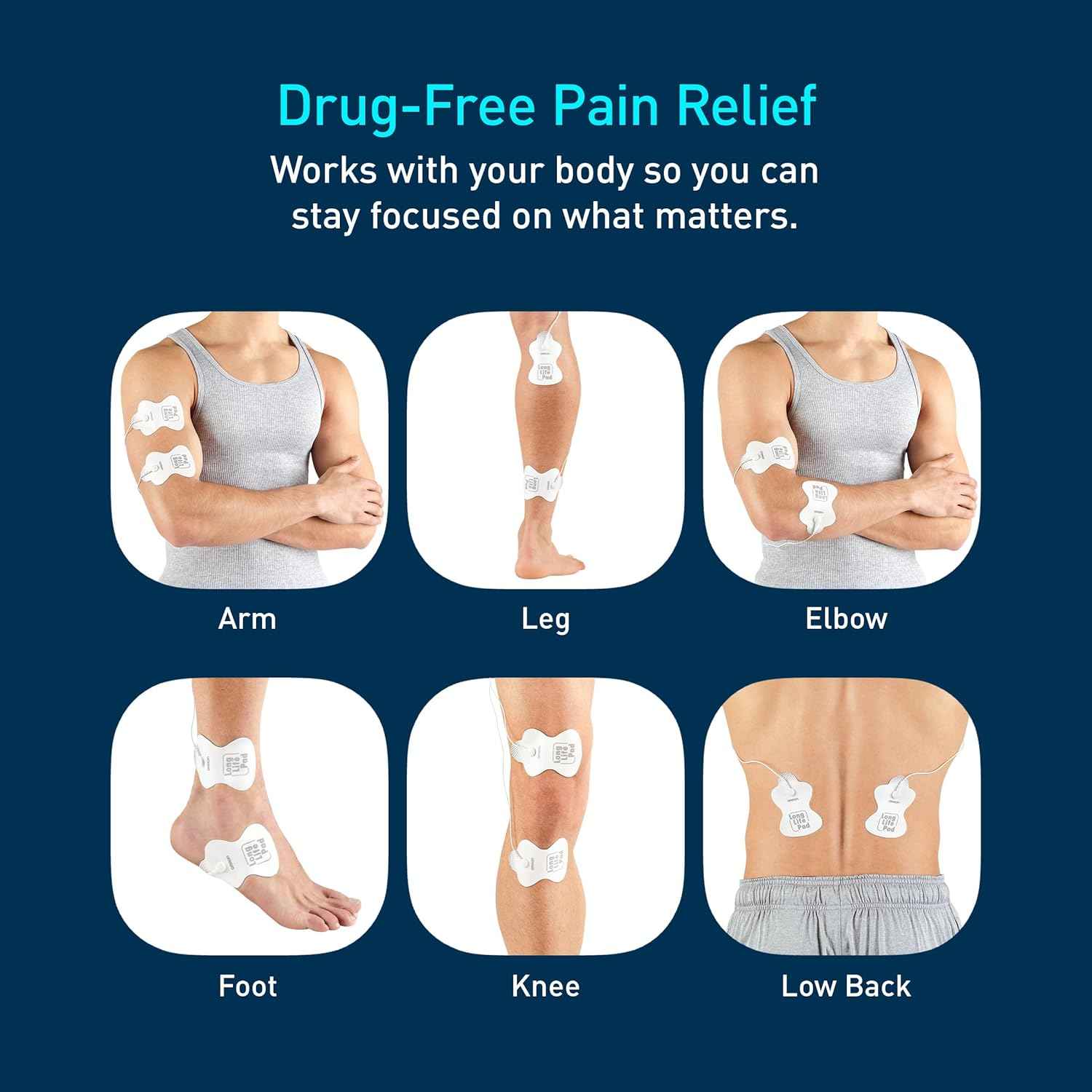 OMRON Max Power Relief TENS Unit Muscle Stimulator for Drug-Free Pain Relief - Portable Electric Massager for Muscles and Joints - Includes 2 Reusable TENS Unit Pads
