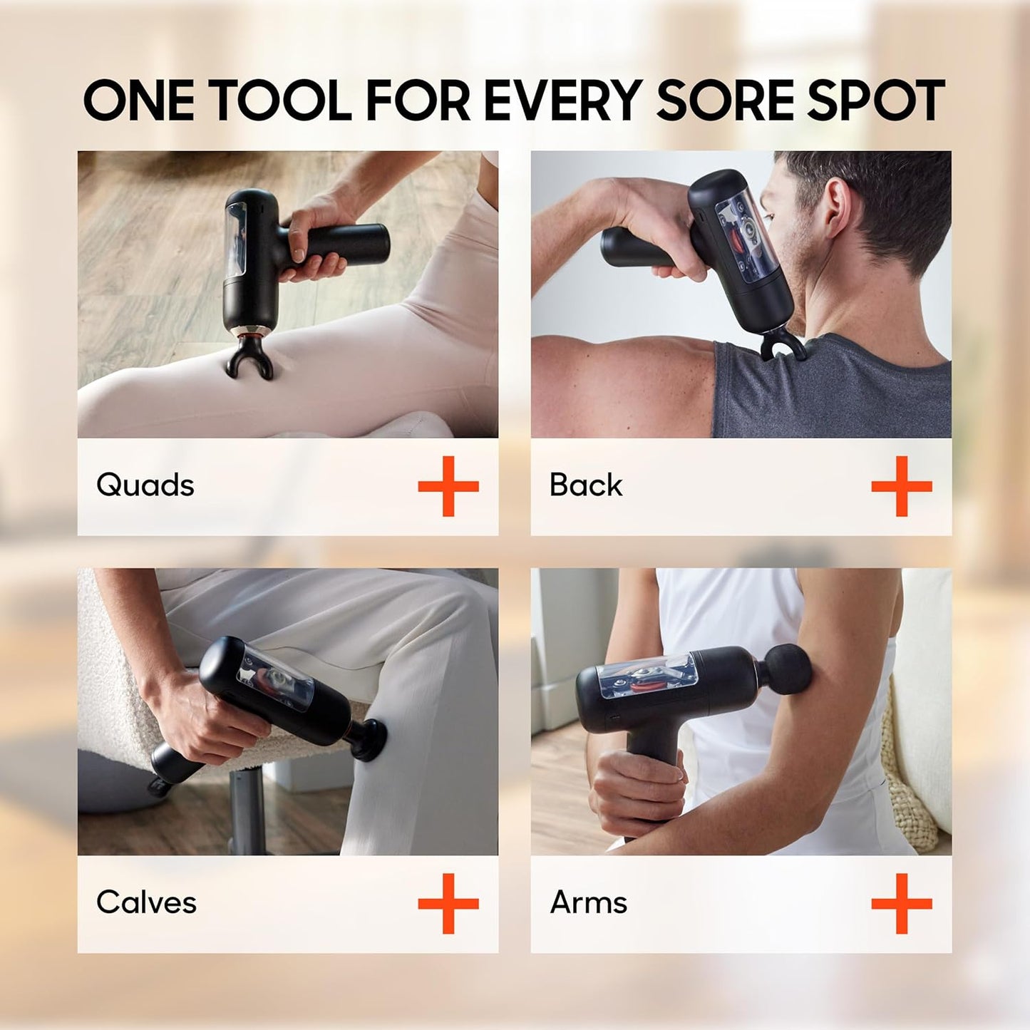 Sharper Image PowerBoost Circuit Massage Gun [2026 Version] Deep Tissue Percussion Massager with 6 Speeds for Back, Shoulders, & Full Body Muscle Pain Relief, with 4 Attachments & Travel Case
