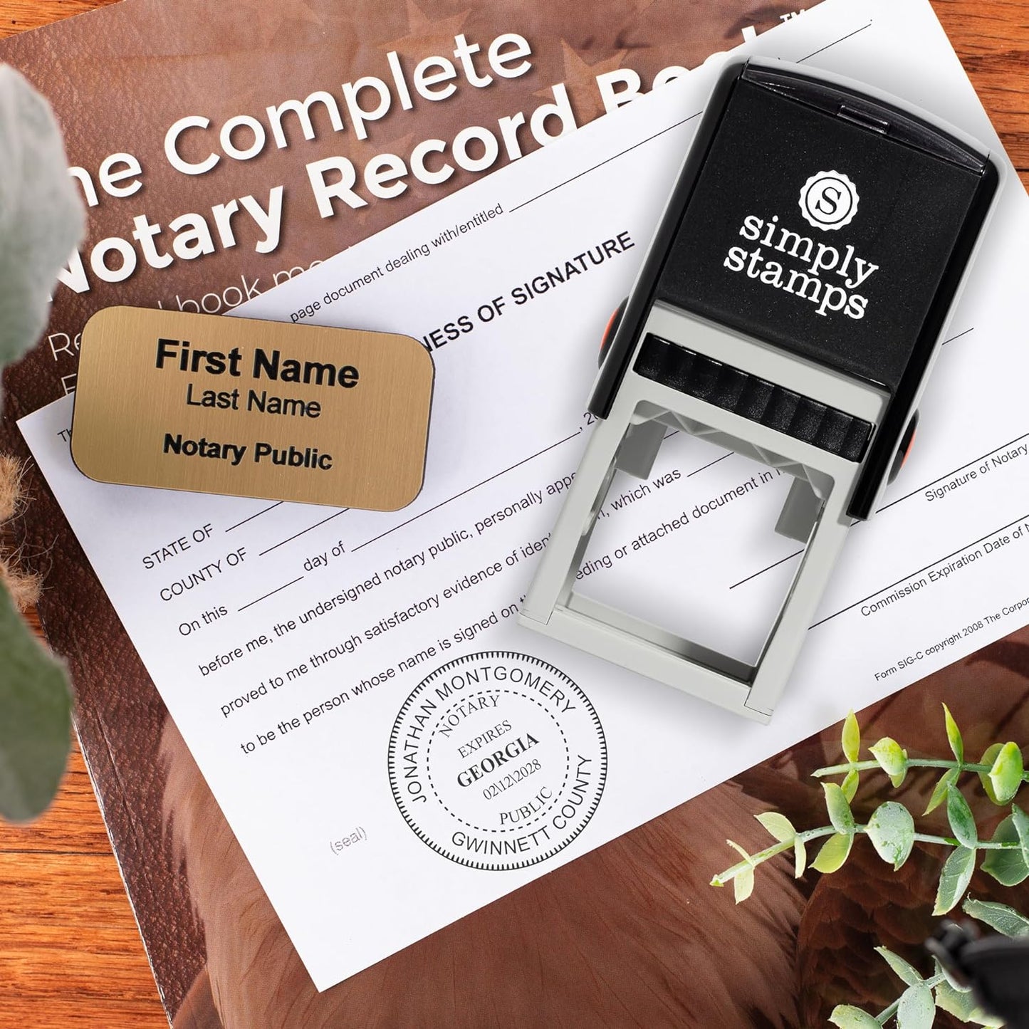 Illinois Round Notary Stamp | Official State Notary Stamp | Official Seals | Meets State Specifications (Illinois, Round Stamp)