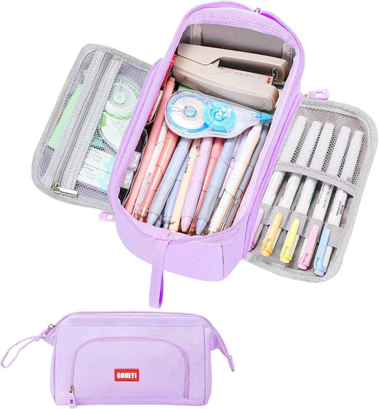 Large Pencil Case for Girls, Big Capacity Pencil Pouch Back to School Supplies for Teens, Cute Pen Stationery Bag Organizer Pencil Holder Back to School Gifts for Students School College Office