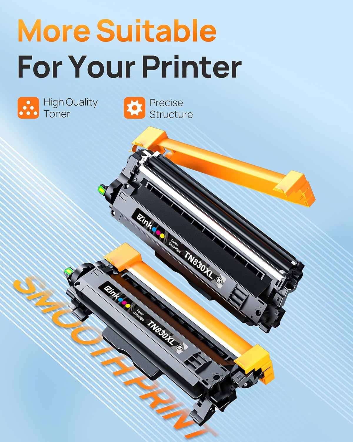 E-Z Ink TN830XL Toner for Brother Printer Compatible for Brother TN830XL TN830 Toner Cartridges to Use with DCP-L2640DW HL-L2460DW HL-L2480DW HL-L2400D (2 Black)