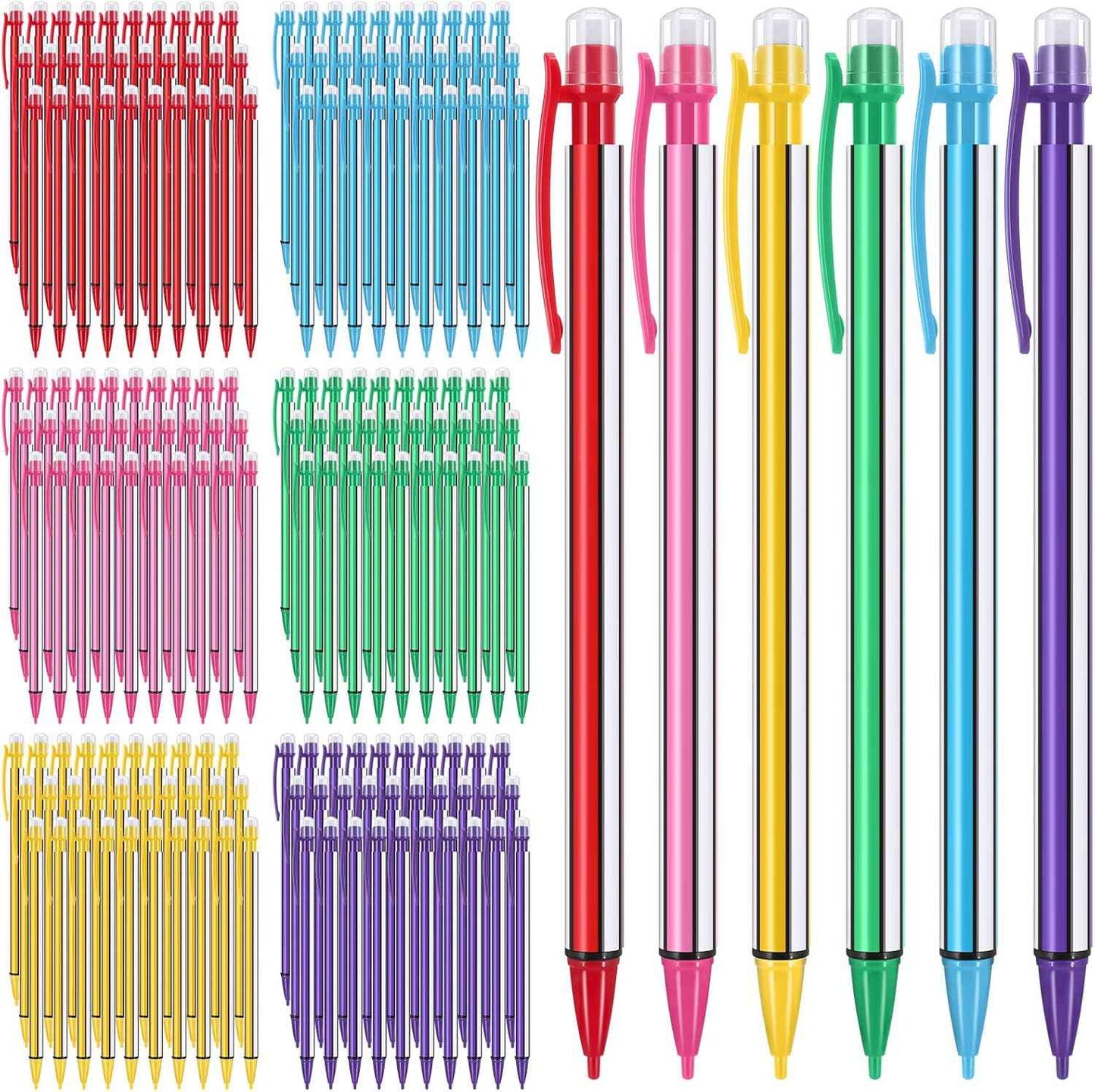 Colarr 300 Pieces Mechanical Pencils 0.7 mm with Eraser Pastel Art Pencils for Kid School Students Artist Writing Drawing for School Student Writing Drawing Sketching