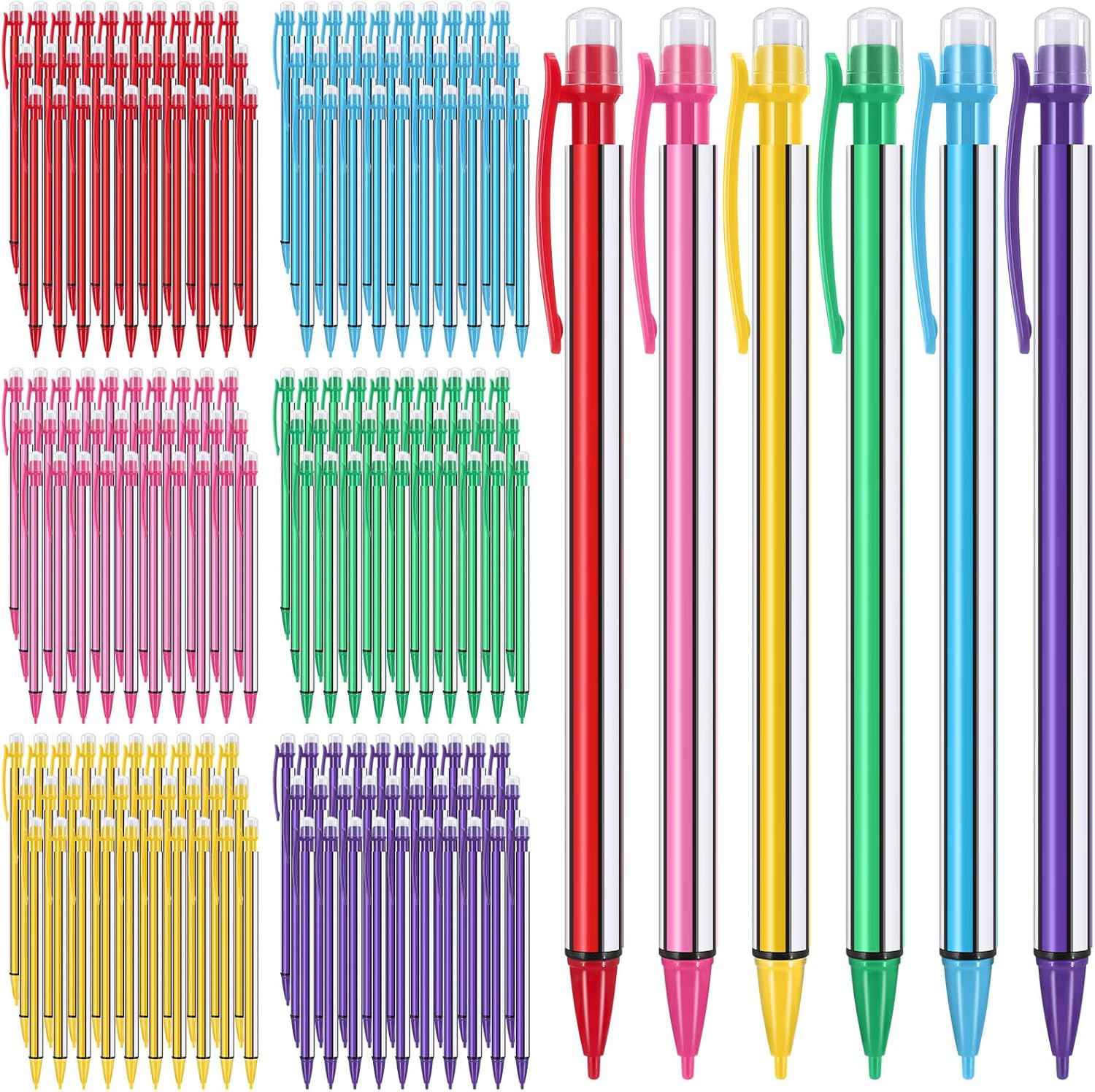 Colarr 300 Pieces Mechanical Pencils 0.7 mm with Eraser Pastel Art Pencils for Kid School Students Artist Writing Drawing for School Student Writing Drawing Sketching