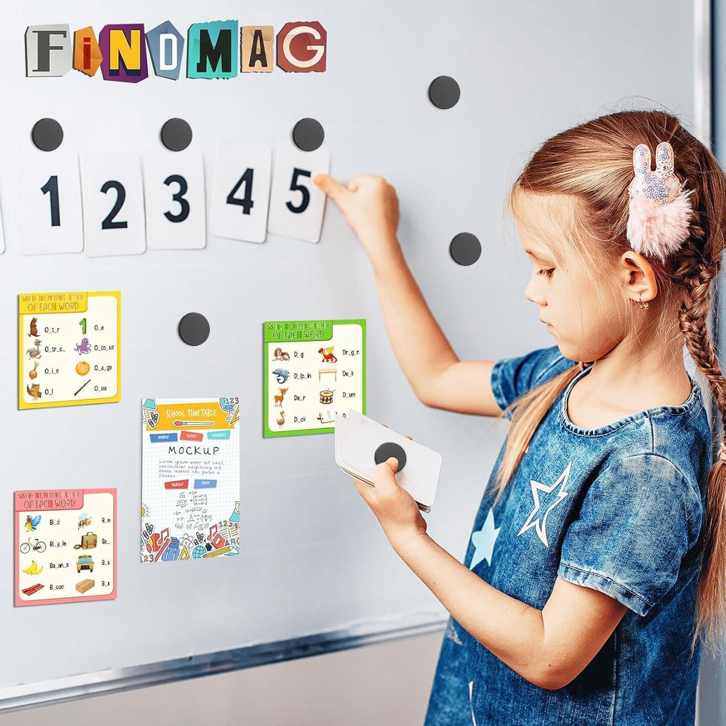 105 Pcs Round Magnets with Adhesive Backing, Flexible Self Adhesive Magnets for Crafts, Small Sticky Magnetic Dots for Hanging & Organizing Light Objects, Magnets for Whiteboard, Fridge, DIY