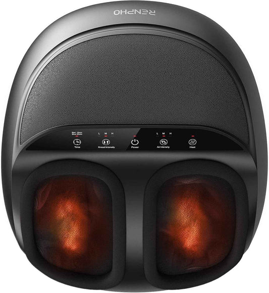 RENPHO Full Foot Massager Machine, 2026 Upgraded Shiatsu Foot Massager with Heat, FSA Eligible HSA Store Eligible, Plantar Fasciitis Massager, Birthday Gifts for Women Mom Men Dad, Fits Up to Size 13