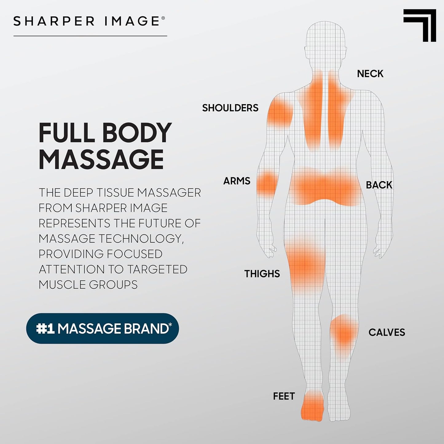 Sharper Image Deep Tissue Percussion Massage Gun, Powerboost Pro+ Hot & Cold Rechargeable Handheld Massager, 6 Adjustable Speeds, 6 Attachment Heads & Carrying Case, Muscle Pain Relief, Black