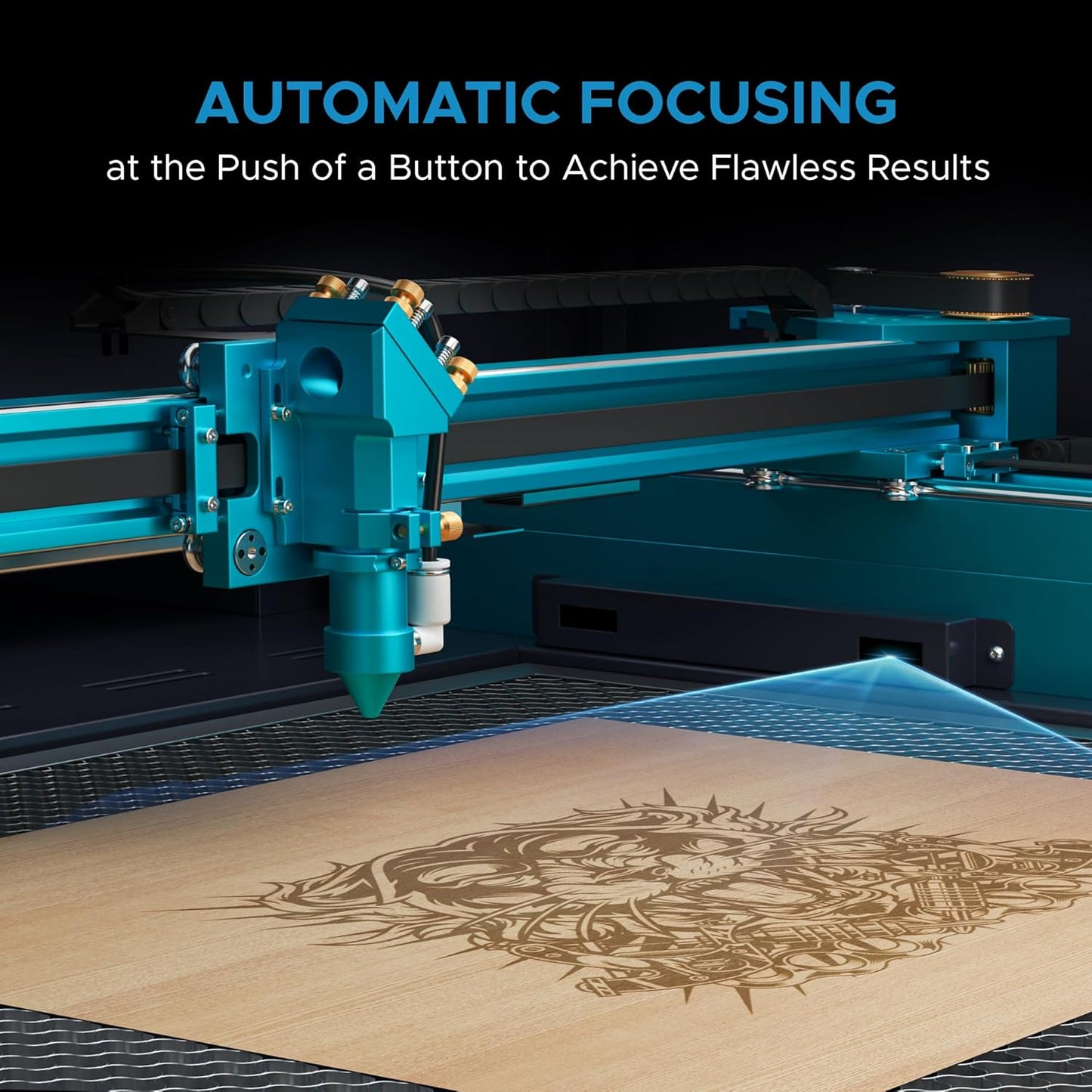OMTech Pronto 130W CO2 Laser Engraver | 51" × 35" Laser Cutting Machine with Autofocus | 2-Way Pass, Air Assist, Red Dot Pointer | Ideal for Wood, Glass, Acrylic, and More