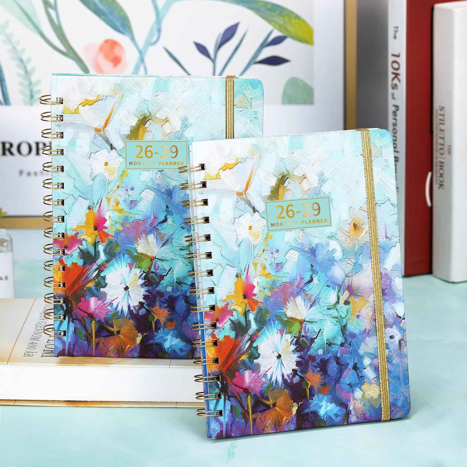 2026-2029 Monthly Planner/Calendar - 3 Year Monthly Planner 2026-2029, July 2026 - June 2029, 6.3" x 8.4", 36 Monthly Planner with Tabs, 29 Notes Pages, Hardcover, Inner Pocket - Oil Painting