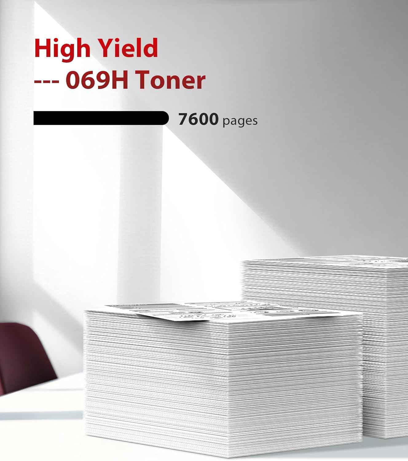 069H Black Toner Cartridges High Yield with Chip: Replacement for Canon 069 069H, Works with Canon Color ImageCLASS Mf753cdw MF751Cdw MF752Cdw LBP674Cdw MF752Cdw MF756Cx LBP673Cdw Printer (2 Pack)