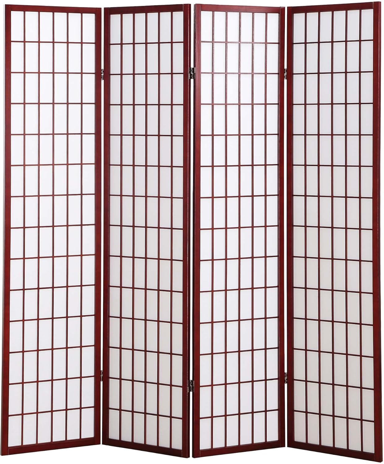 NicBex Room Divider 4 Panel Room Dividers with Oriental Style Partition Room Dividers and Folding Privacy Screens Wall Divider for Home, Office, Room Separation,72" W x 2" D x 72" H, Cherry - Lumora Desk