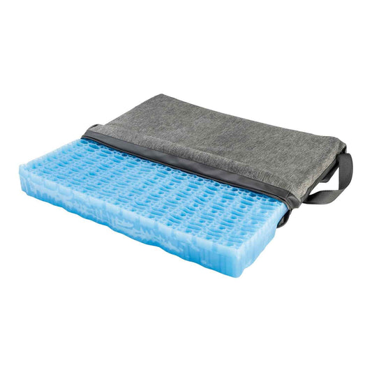 Drive Medical DualEase Gel Seat Chair Cushion for Wheelchair, Office Chairs & More, 20 Inch 2-Sided Pressure Relieving Cushion with Cooling Airflow, Machine Washable Cover, 2-Year Warranty