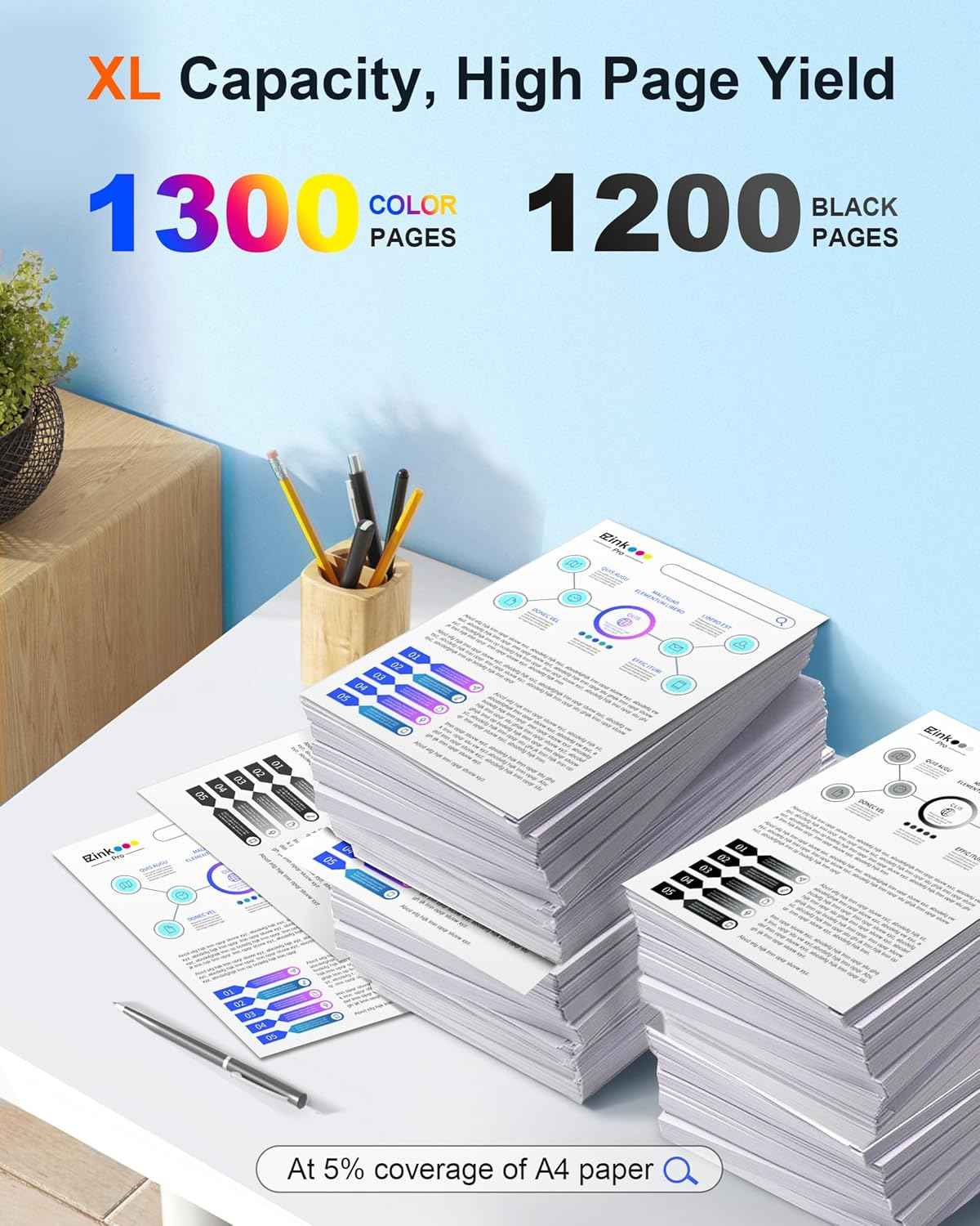E-Z Ink Pro Compatible for HP 218A Toner Cartridges 4 Pack (with Chip) 3301fdw Toner Work for HP 218A 218X 218 for Color LaserJet Pro MFP 3301fdw 3301cdw 3201dw 3301sdw 3301 Printer Ink W2180A W2180X