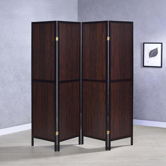 NicBex Room Divider 4 Panel Room Dividers with Sleek Legs Partition Room Dividers and Folding Privacy Screens Wall Divider for Home, Office, Room Separation,69.5"W x 0.75"D x 70.25"H, Rustic Tobacco - Lumora Desk