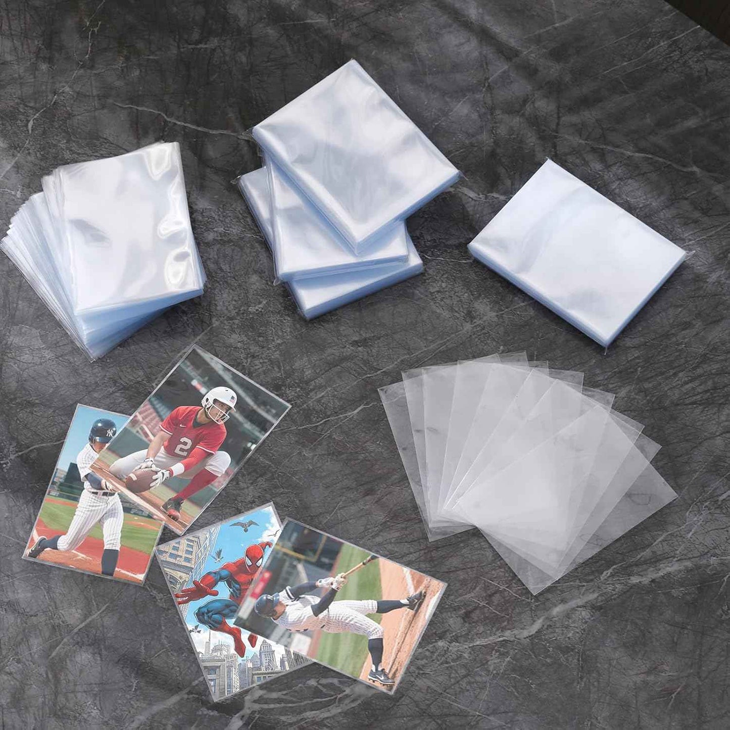 Empsun 600 Count Clear Penny Soft Sleeves: Trading Card Sleeves, Soft Protectors Fit for Standard Cards, Sports Cards, TCG/MTG Game Cards, Baseball Cards