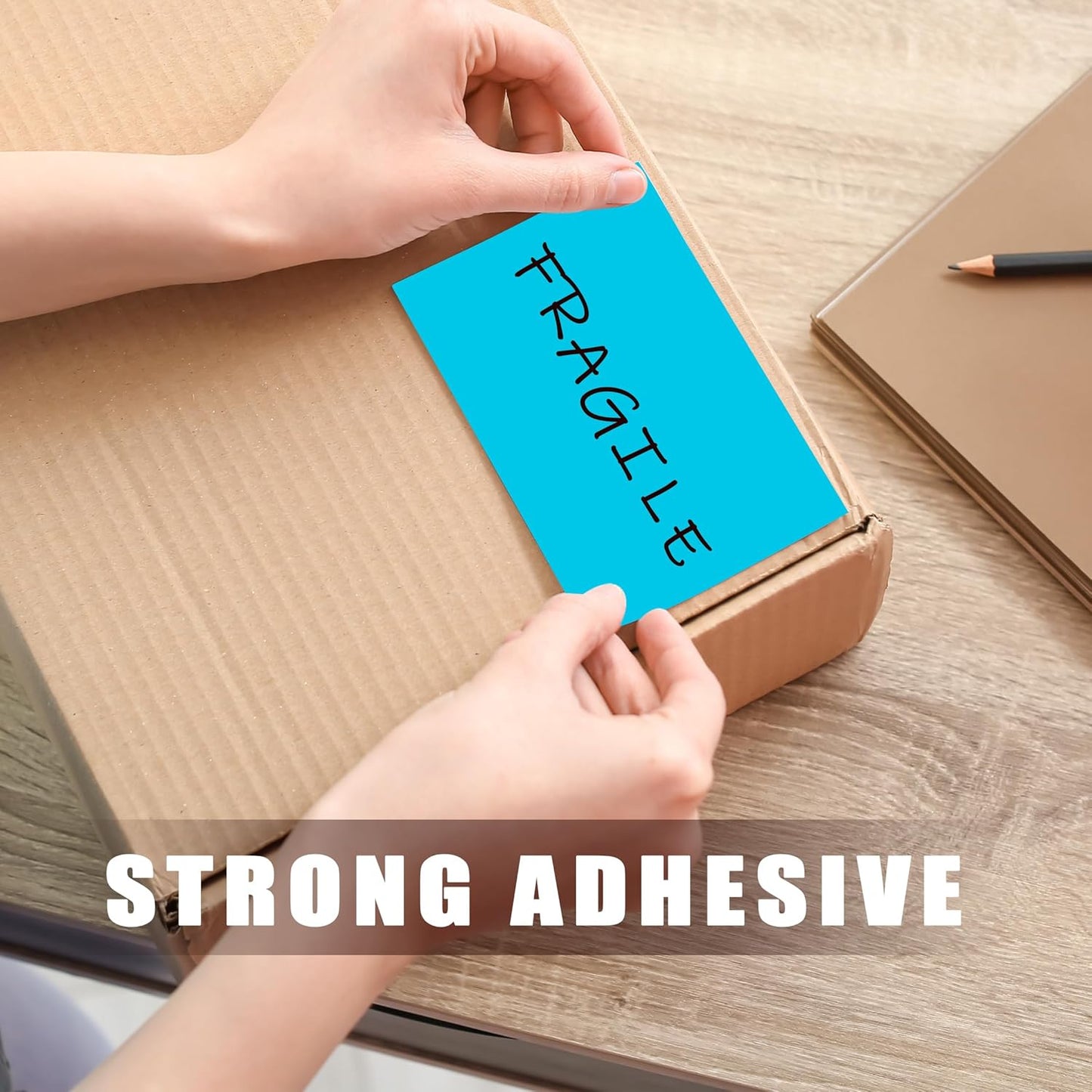 3 x 5 Inch 250Pcs Rectangle Color Coding Stickers,Strong Adhesion Easy to Write Label for Moving,Box Organization,Inventory,Business,Teal Blue