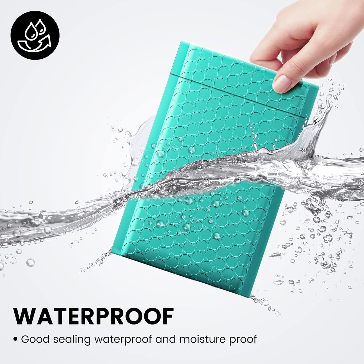 Fuxury Teal Bubble Mailers 4x8" 4000 Pack, Waterproof Padded Envelopes Self Seal Bubble Envelopes, Padded Mailers for Small Business, Envelope Mailers Usable Size 4x7"