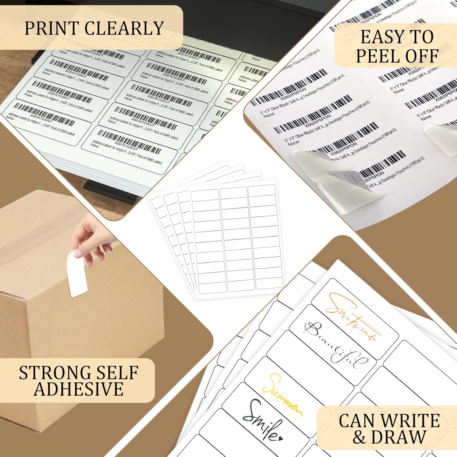 FungLam 1" x 2-5/8" Shipping Address Labels 900 Label Stickers Paper for Laser/Inkjet Printer 30 per Page Printable Mailing Labels (30 Sheets, 900 Labels) - Lumora Desk