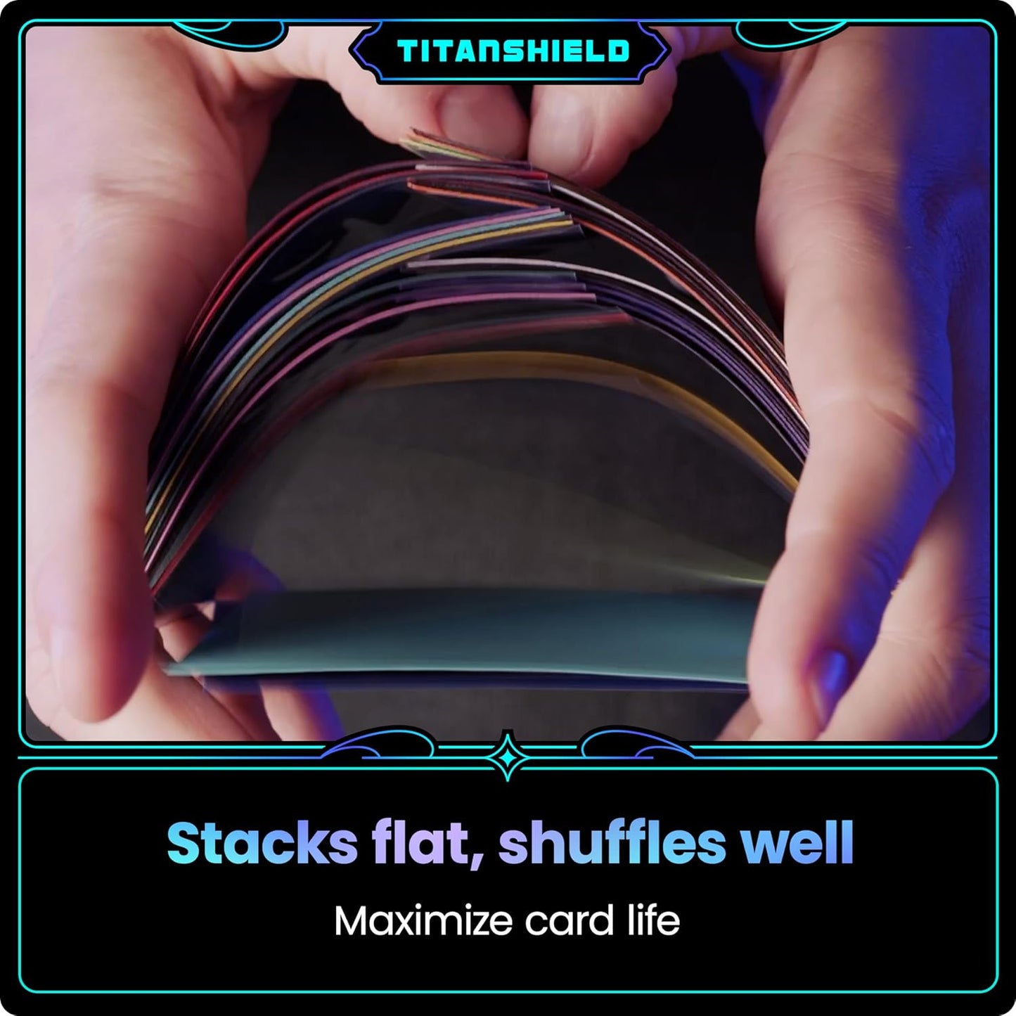 TitanShield (150 Sleeves/Ember Orange) Standard Size Board Game Trading Card Sleeves Deck Protector for MTG, Dropmix