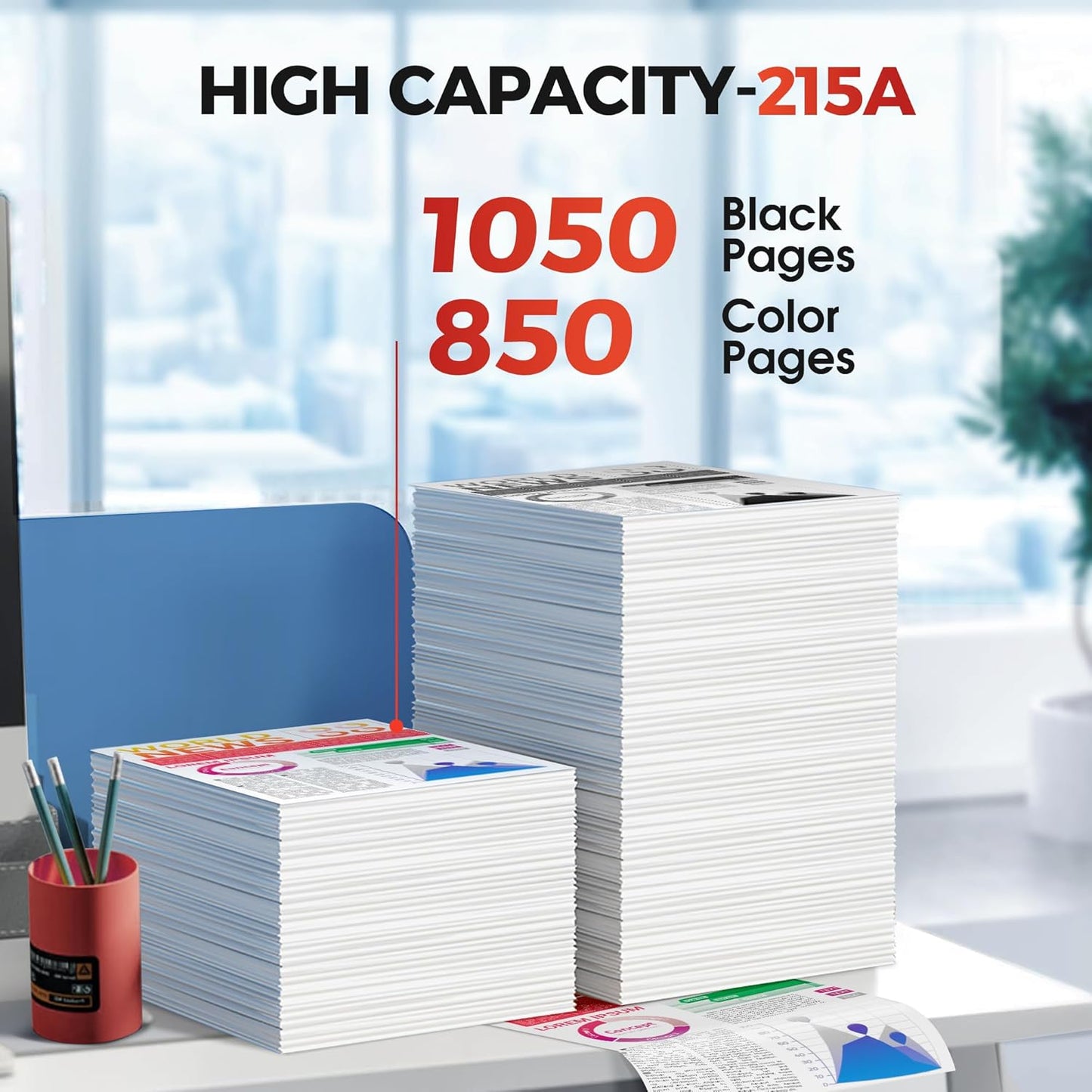 215A Toner Cartridges Replacement for HP 215A Toner Cartridges 4 Pack for Hp Color LaserJet Pro MFP M183fw Toner Cartridges M182n M182nw M155a M155nw | Hp215a Toner Cartridges 4 Pack with Chip