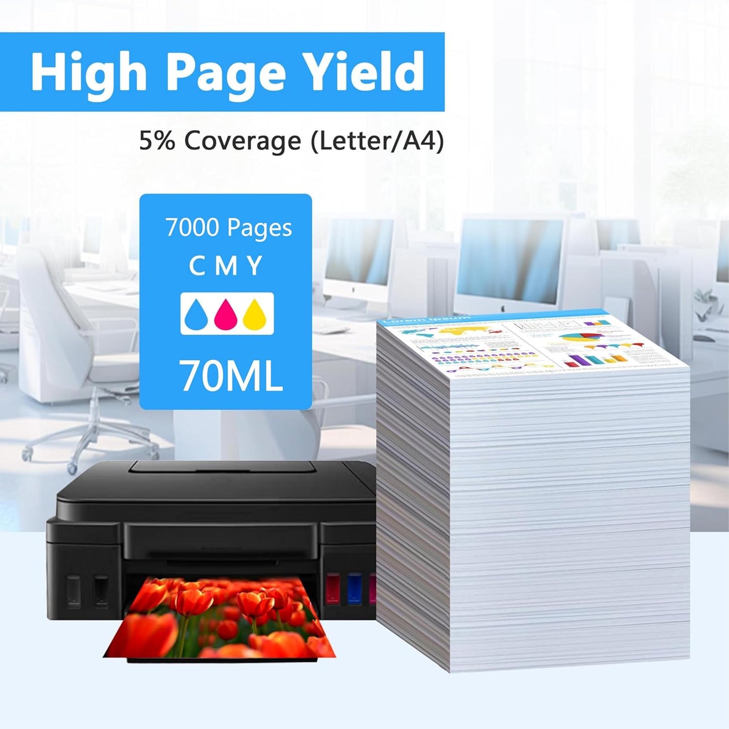 LCL GI-290 Ink Bottles Replacement for Canon GI 290 GI290 290 Ink Refill Bottles Compatible with Canon Megatank G3200 G4210 G1000 G1100 G1200 G1310 G1400 G1800 G1810 G1900 G2000 G2100 G2200 (CMY)