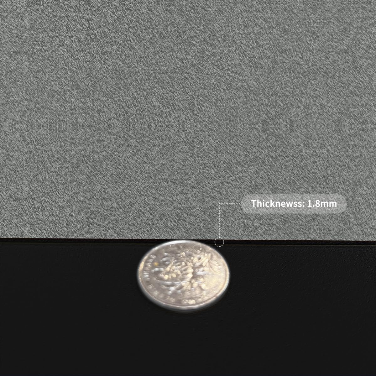 Leather Dresser Cover,1.8mm Thick,12x40 Inch,Dresser Protector Top,Dresser Top Protector,Dresser Cover Top,Dresser Top Cover,Dresser Cover Top for Bedroom.(Black+Gray,12x40)
