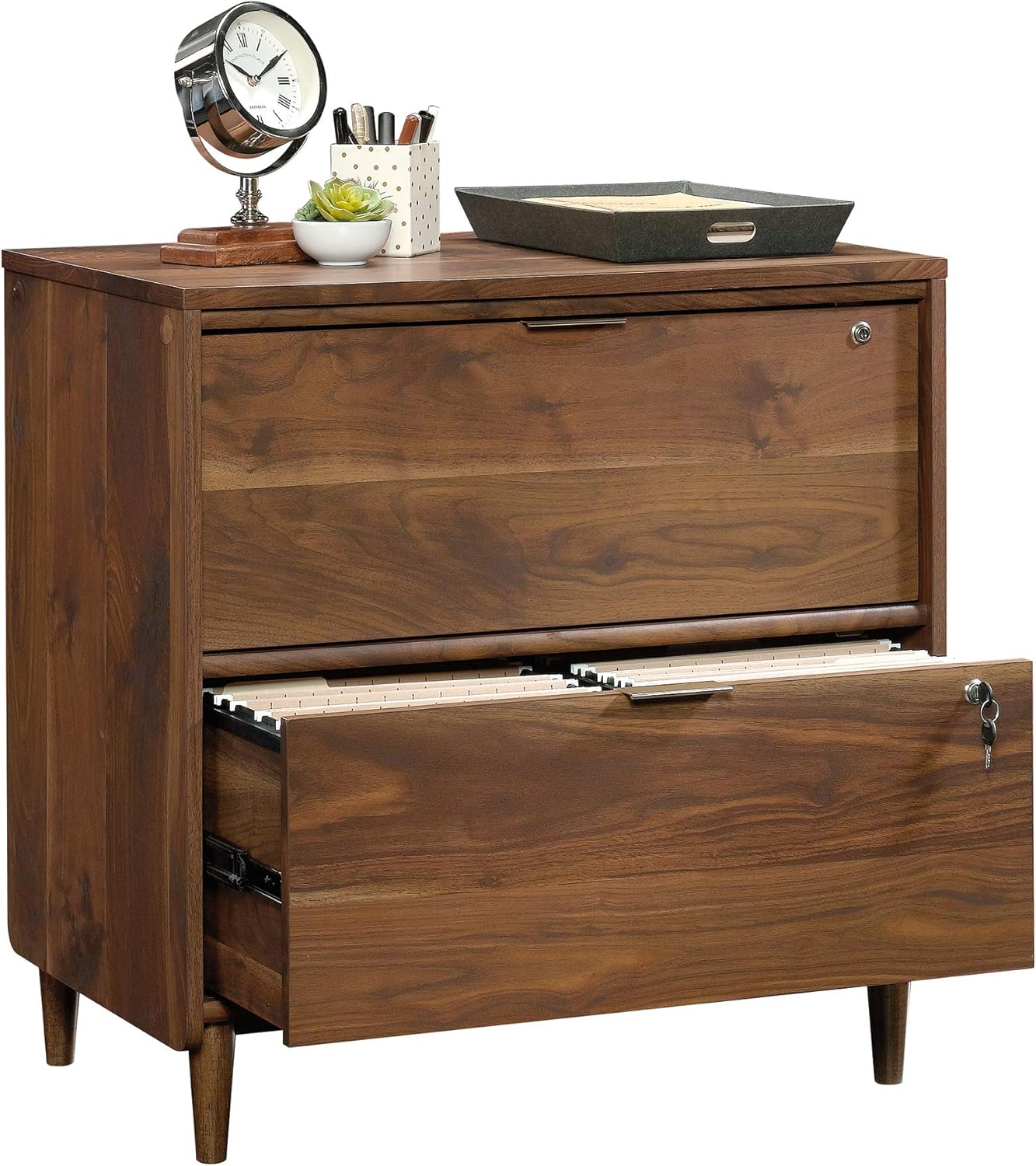 Sauder Clifford Place Lateral File, Grand Walnut finish