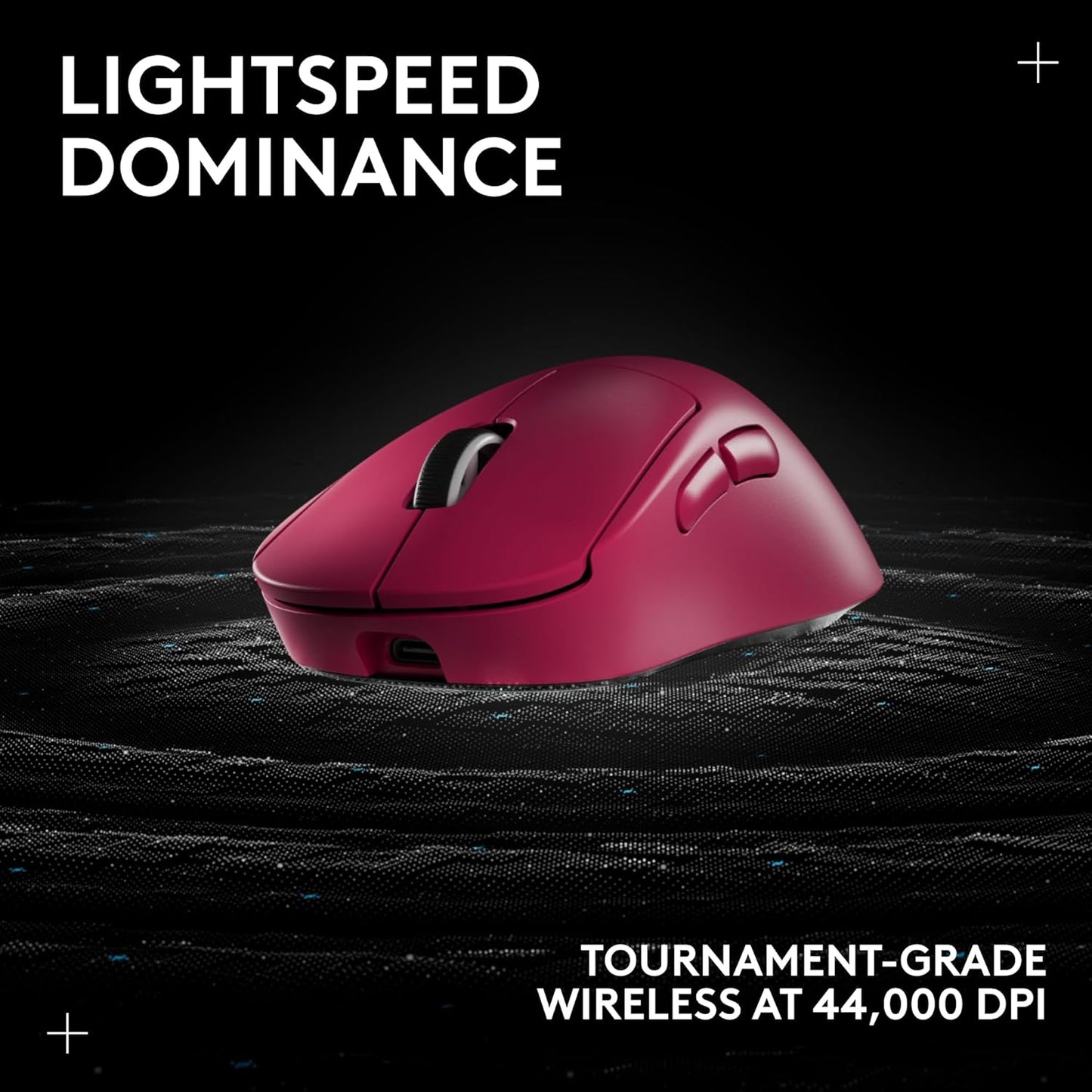 Logitech G PRO X Superlight 2 Wireless Gaming Mouse, 60g Pro-Grade with 5 Programmable Buttons, 44k DPI Sensor, 8kHz Report Rate, USB-C Charging for PC/Mac - Magenta