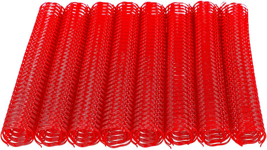 100 Pack Double Loop Wire Binding Spines, YolieraArt Wire Binding Spines, 5/16 Inch Binding Wire for Letter Size (40 Sheet Capacity, 100P, 3:1 Pitch, Red)