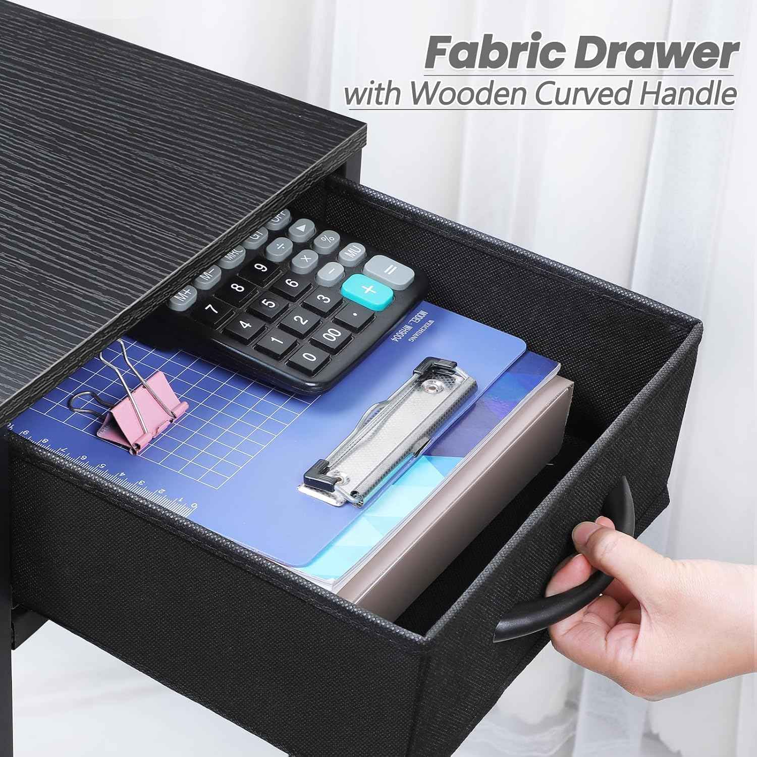 YBING PC Stand 2 Tier Computer Tower Stand with Drawer Mobile Computer Cart with Storage Metal CPU Holder on Wheels Pc Tower Stand Black Rolling Computer Tower Stand Floor for Office