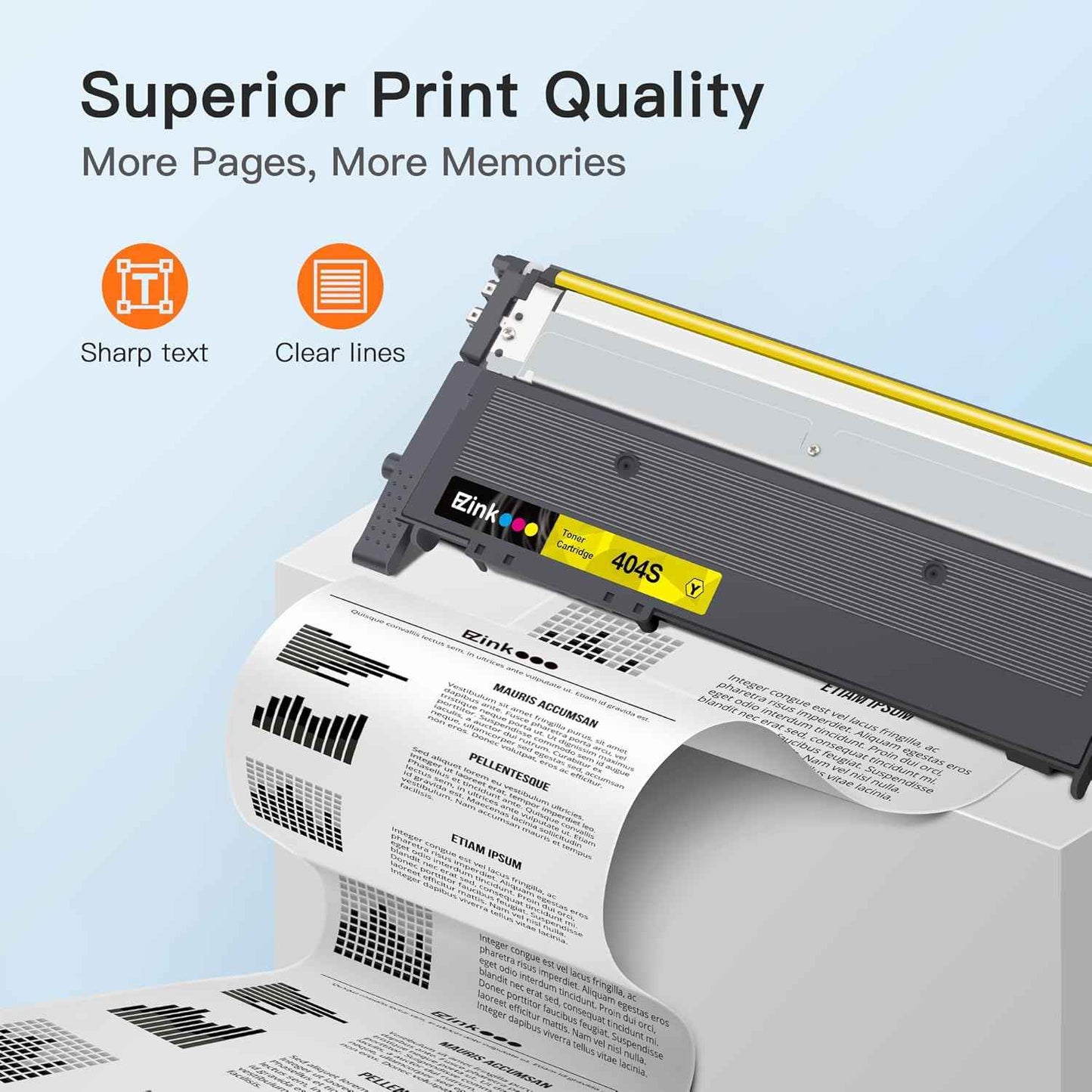 E-Z Ink Compatible Toner Cartridge Replacement for Samsung CLT-K404S CLT-C404S CLT-M404S CLT-Y404S CLT 404S to use with C480FW C430W SL-C430W SL-C480FW SL-C480FN Printer Tray (4 Pack)