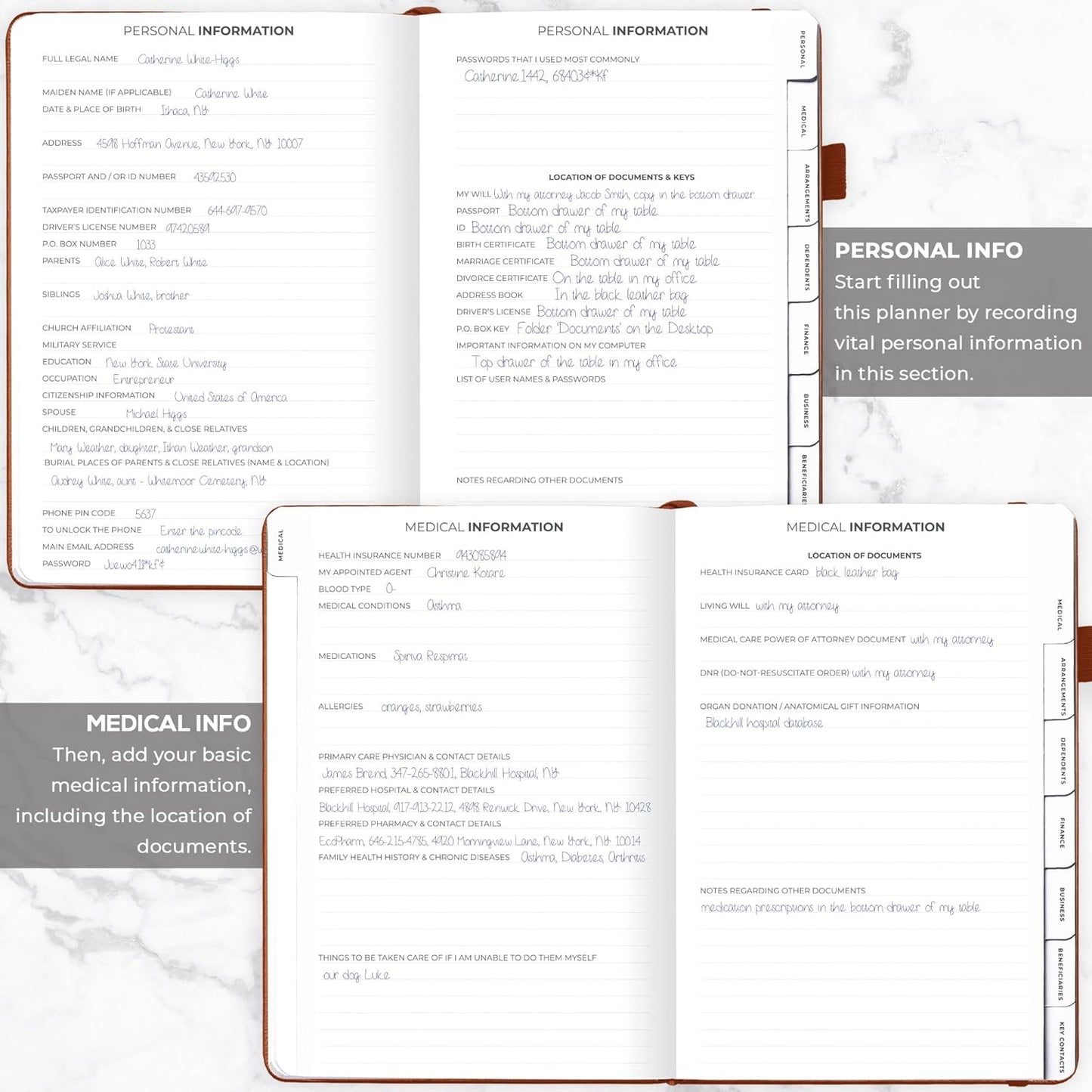 Clever Fox End of Life Planner – Final Arrangements Organizer for Beneficiary, Will Preparation, Last Wishes & Funeral Planning, A4 (Brown)