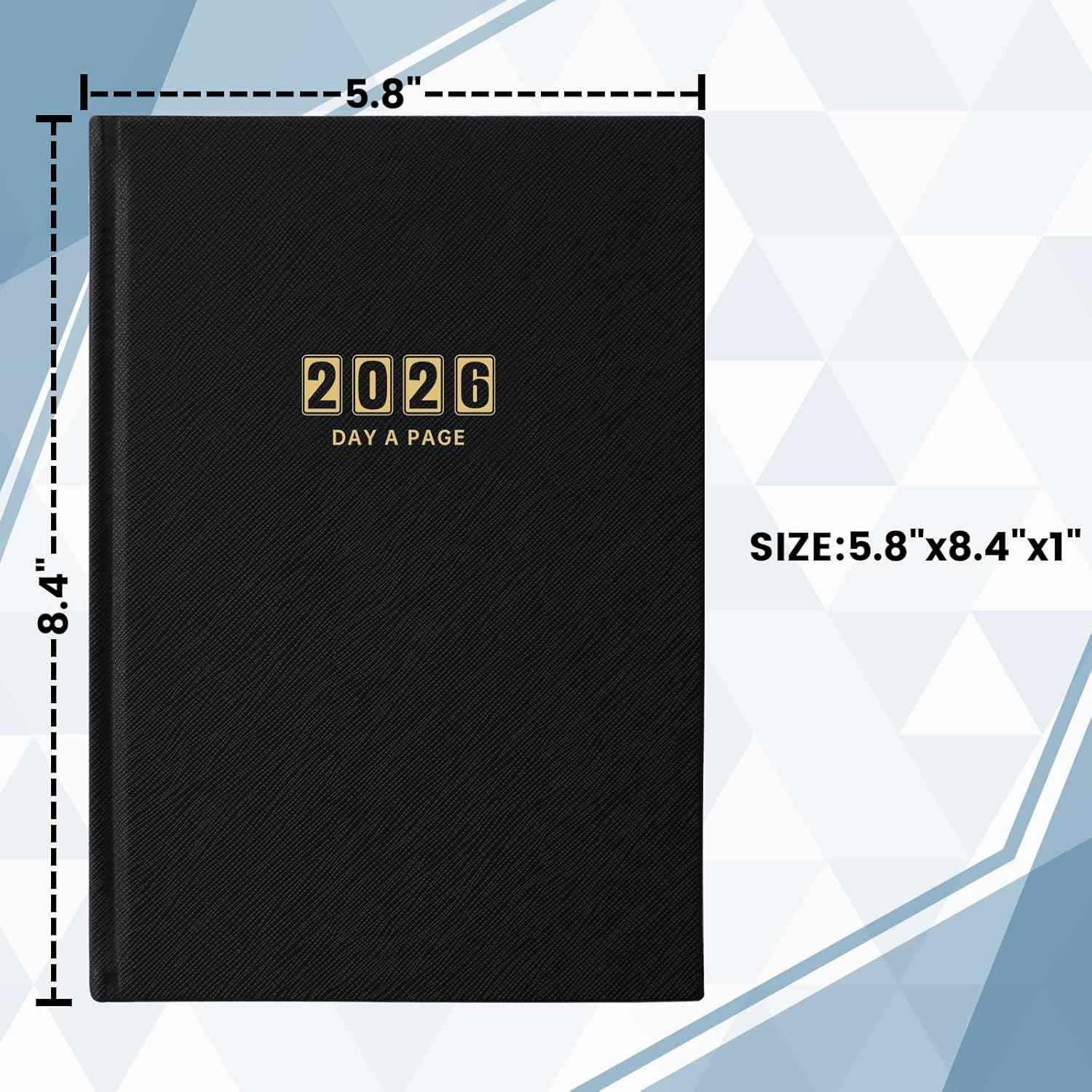 2026 Daily Planner - 2026 Daily Planner Full Page Per Day, Page A Day Calendar 2026, Jan. 2026 - Dec. 2026, 5.8" x 8.4", Agenda for 365 Days