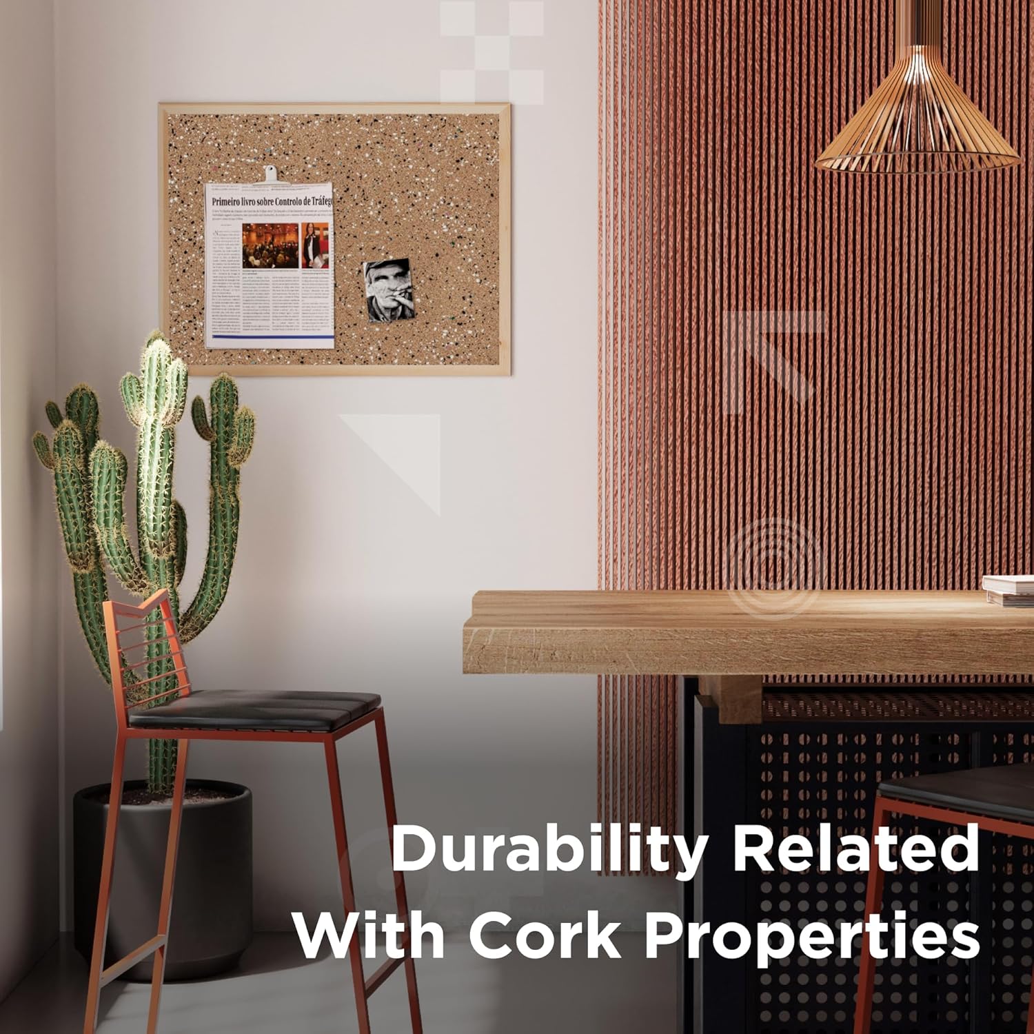 Go4Cork Framed Cork Bulletin Board - 35.4”x 23.6” | Premium Double-Sided Pine Frame Eco Cork Memoboard | Office, Home & Classroom Organization Decor | Pushpins & Set Up Accessories Included - Lumora Desk