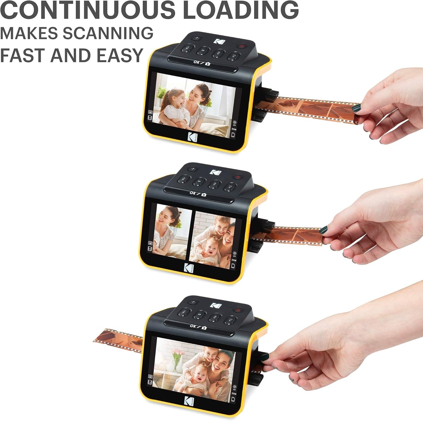 KODAK Slide N SCAN Film & Slide Scanner Digitizer with 5” LCD Screen, Quickly Convert Negatives & Slides to Digital 22MP JPEG Photos, Compatible with 135, 126 and 110 Film & Slides
