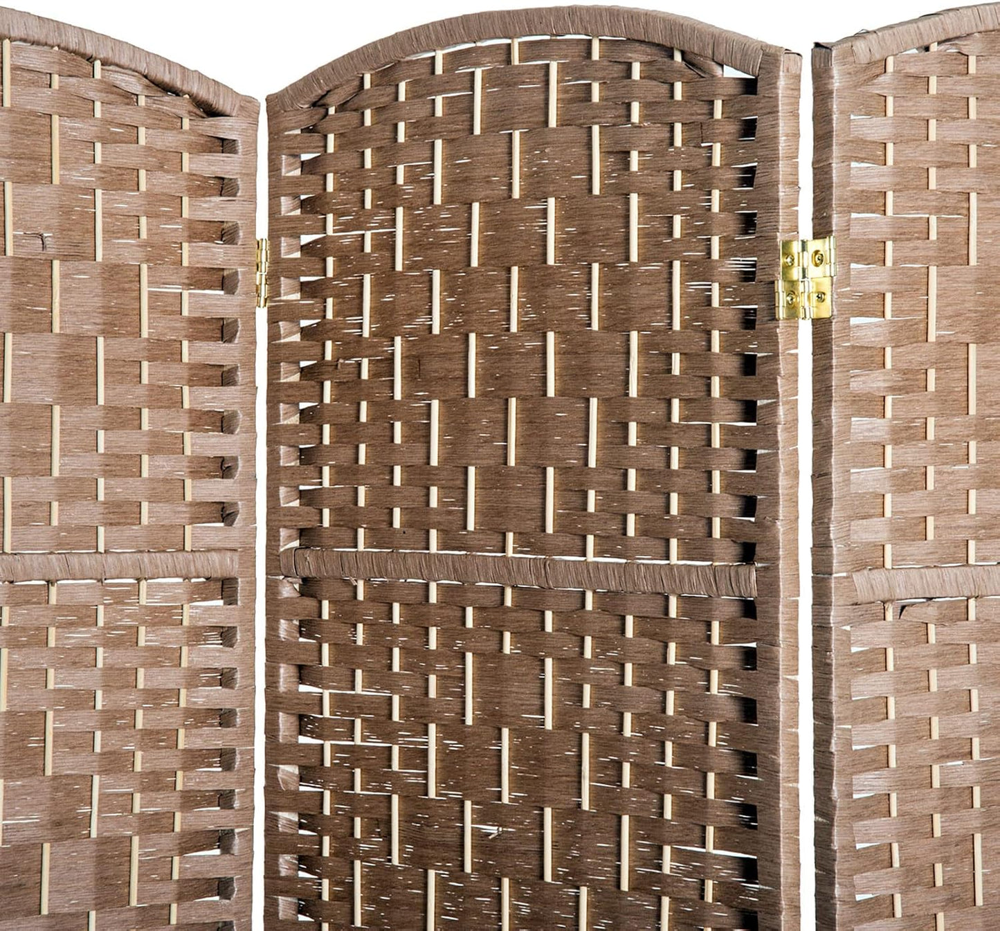 NicBex Room Divider 3 Panel Room Dividers with Wicker Weave Design Partition Room Dividers and Folding Privacy Screens 6 FT Wall Divider for Office, Room Separation,53.25"W x 0.75"D x 70.75"H, Natural - Lumora Desk
