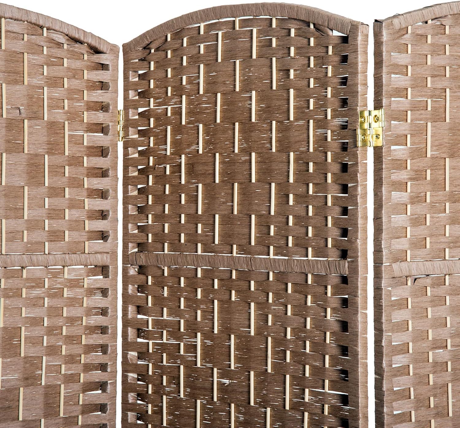 NicBex Room Divider 3 Panel Room Dividers with Wicker Weave Design Partition Room Dividers and Folding Privacy Screens 6 FT Wall Divider for Office, Room Separation,53.25"W x 0.75"D x 70.75"H, Natural - Lumora Desk