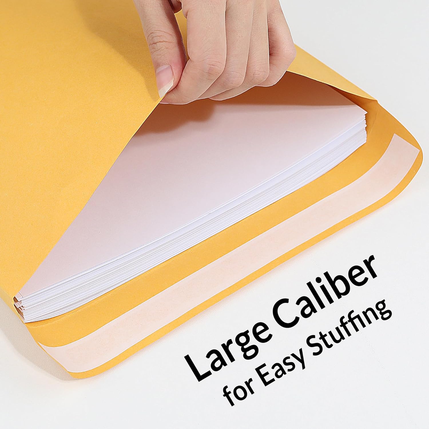 SUNEE 6x9 Envelopes Self-Seal Catalog Mailing Envelopes -100 Count, Ultra Strong Quick-Seal, 6x9 inch Brown Kraft Manila Envelopes Security Envelopes - Lumora Desk