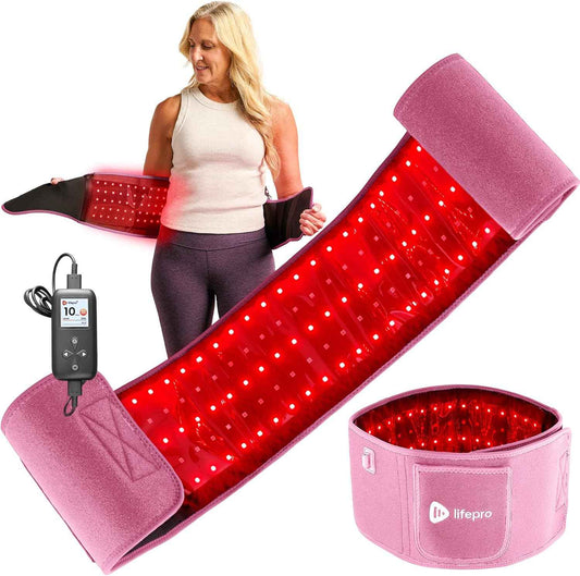LifePro Red Light Therapy Belt – Infrared Red Light Therapy for Body, Back and Shoulder with Triple Chip LEDs, Allevared Belt with 660nm & 850nm Wavelengths – for Daily Comfort & Wellness Support