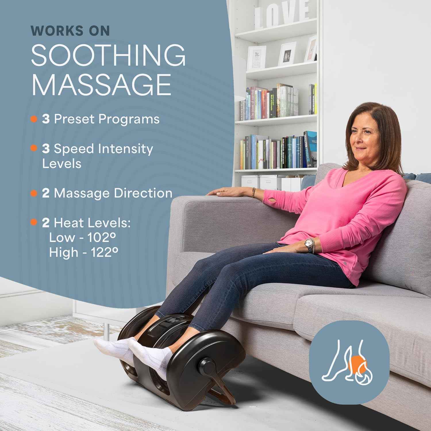 LifePro Shiatsu Foot Massager with Heat, Foot Massager with Heat for Plantar Fasciitis, Remote Control, Deep Kneading for Leg, Calf, Feet, Ankle with Free Roller Gifts for Mom Dad