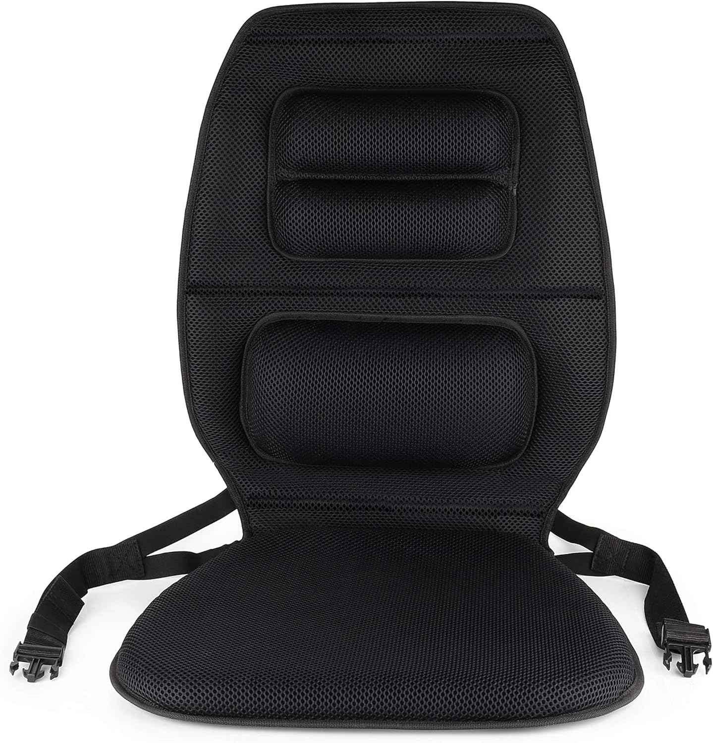 FOMI Premium Gel Cushion and Firm Back Support | Seat Cushion Pad and Upper Lower Thoracic and Lumbar Pillow for Car, Office Chair | Pressure Sore, Coccyx Pain Relief | Posture Aid (Grid Gel)