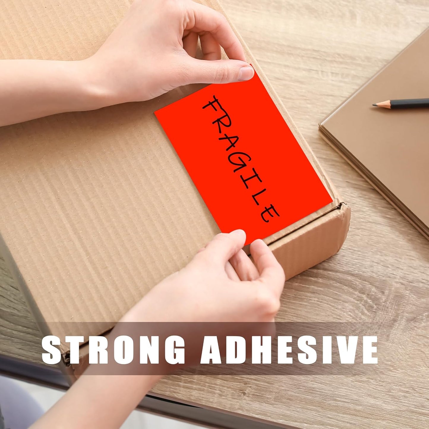 3 x 5 Inch 250Pcs Rectangle Color Coding Stickers,Strong Adhesion Easy to Write Label for Moving,Box Organization,Inventory,Business,Fluorescent Red
