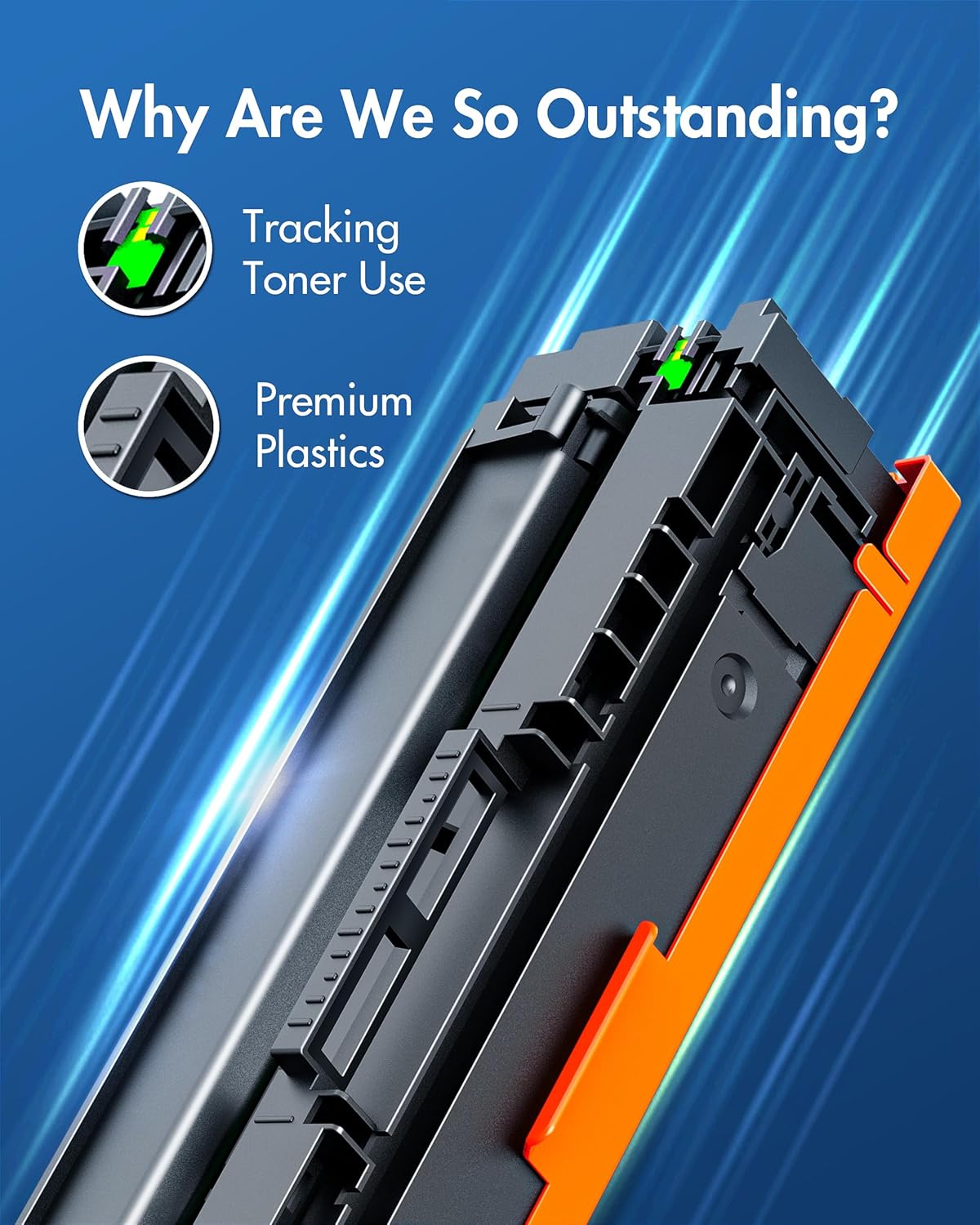 414A Black Toner Cartridge (With Chip) - 2 Pack Compatible Replacement for HP 414A Black Toner Cartridge 414X Works with HP Color Laserjet Pro MFP M479fdw M454dw M454dn M455dn M479fdn Printer | W2020A
