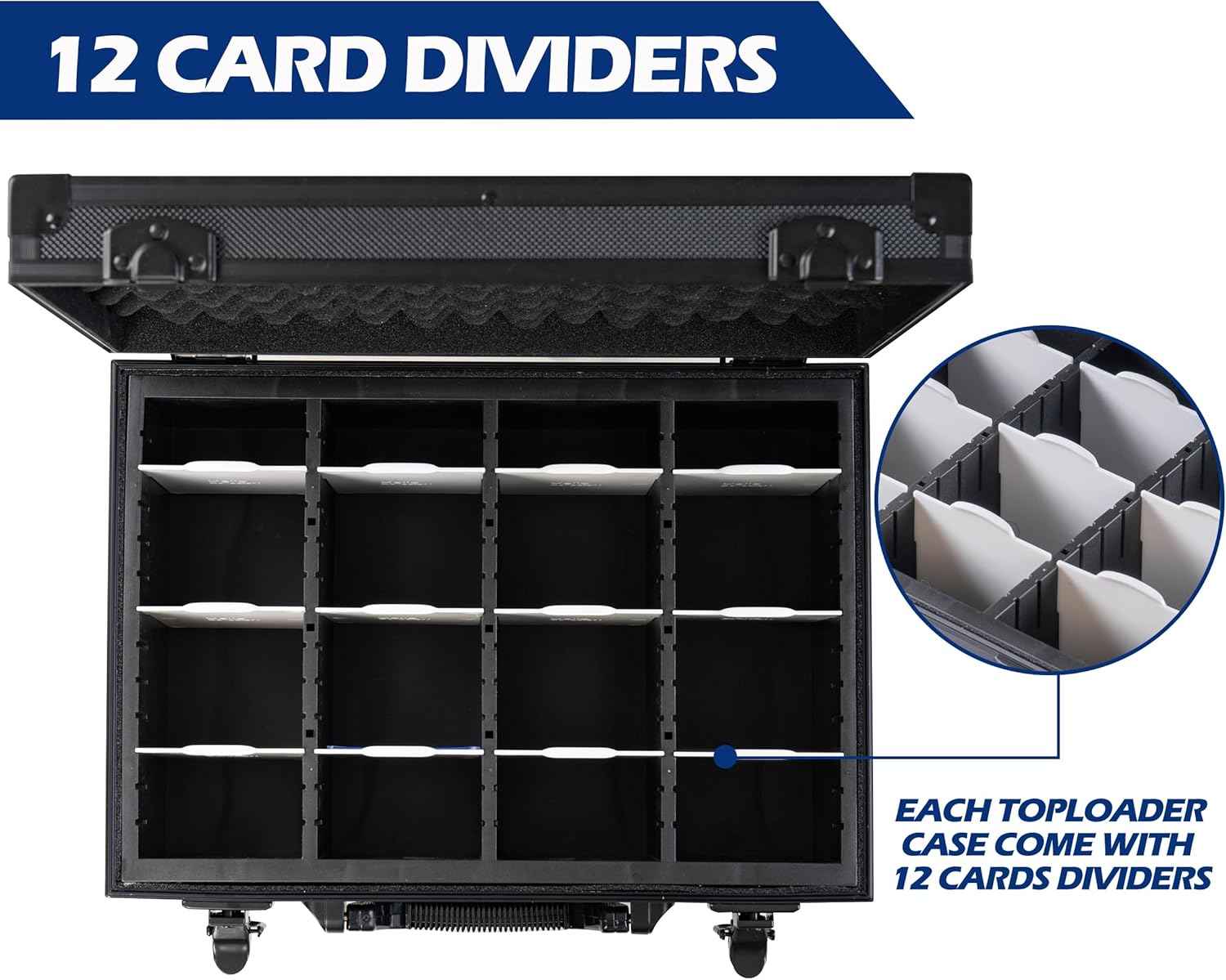 D DACCKIT Top Loaders Storage Box - Hard Case for 3" x 4" 35pt Rigid Card Holders for Trading Cards & Sports Cards (Fits Top Loaders and Magnetic Card Holders)