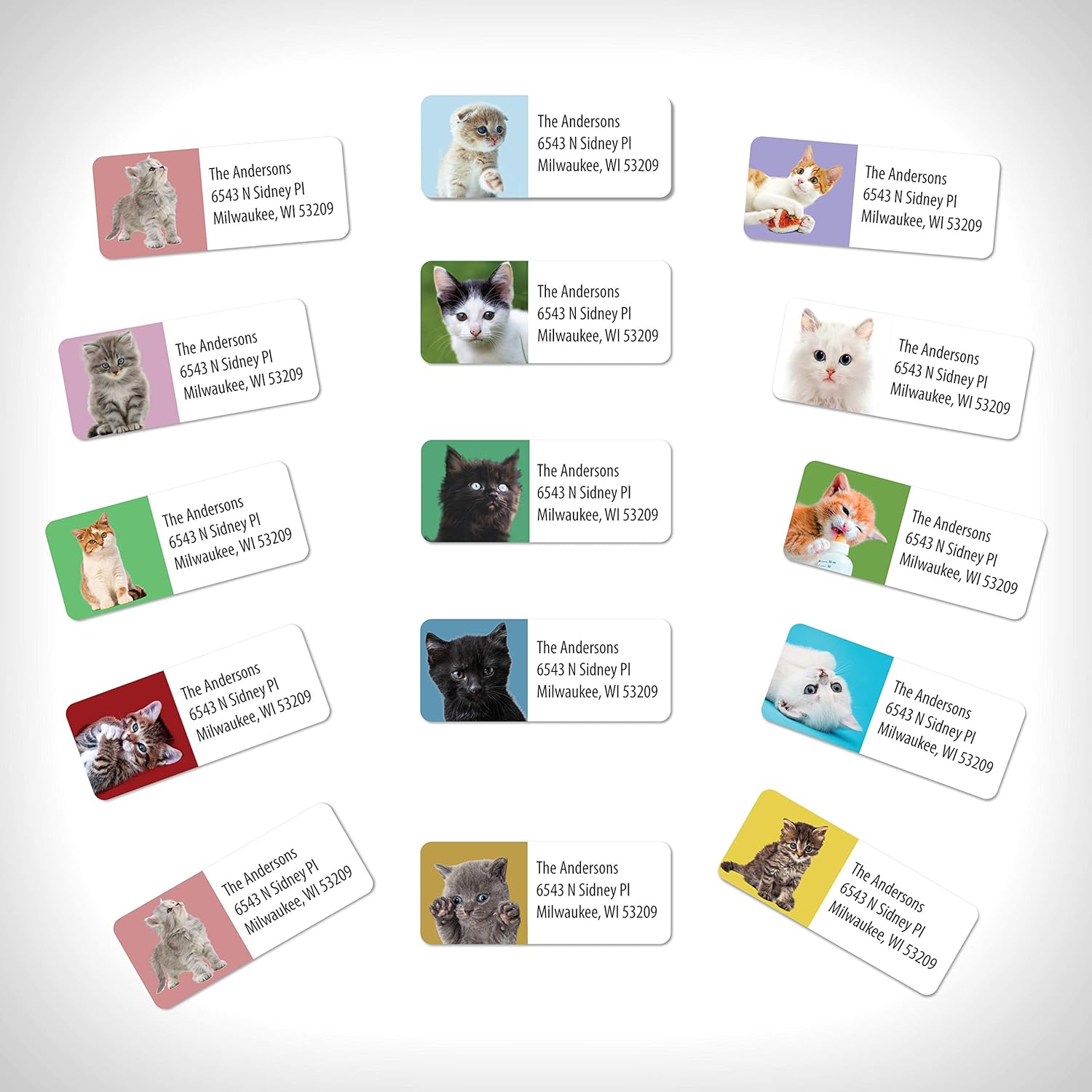 Customized Personalized Address Labels - Made in The USA by Kenco (500 Labels, Kittens) - Lumora Desk
